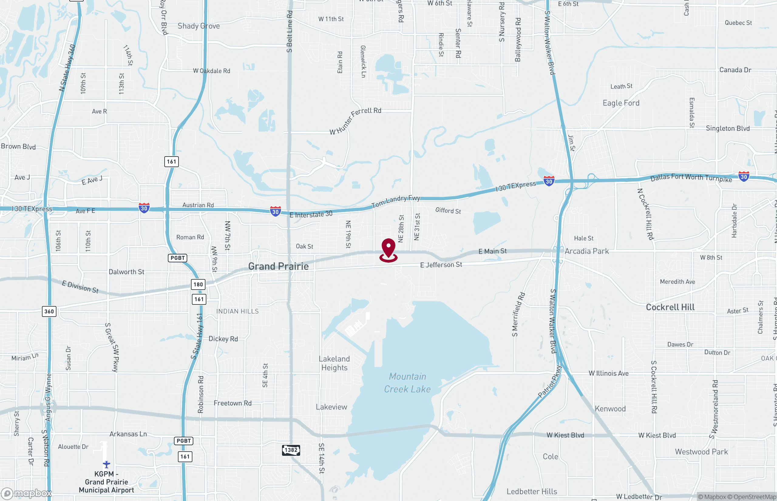 Map Industrial Property for Lease or Sale - 2626 E Main St, Grand Prairie, Texas, 75050 (2)