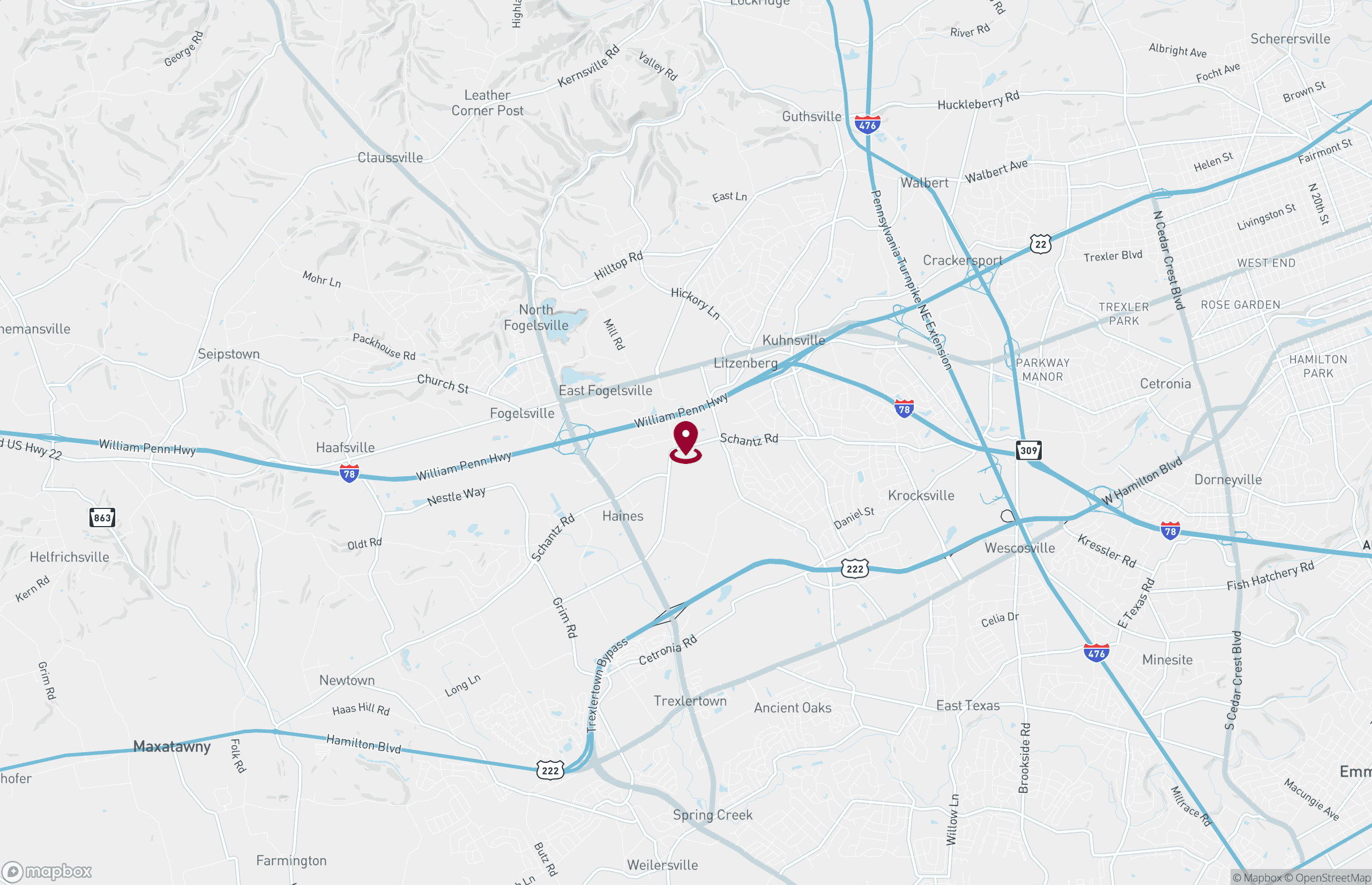 Map Industrial Property for Lease - 7035 Schantz Rd, Allentown, Pennsylvania, 18106 (2)
