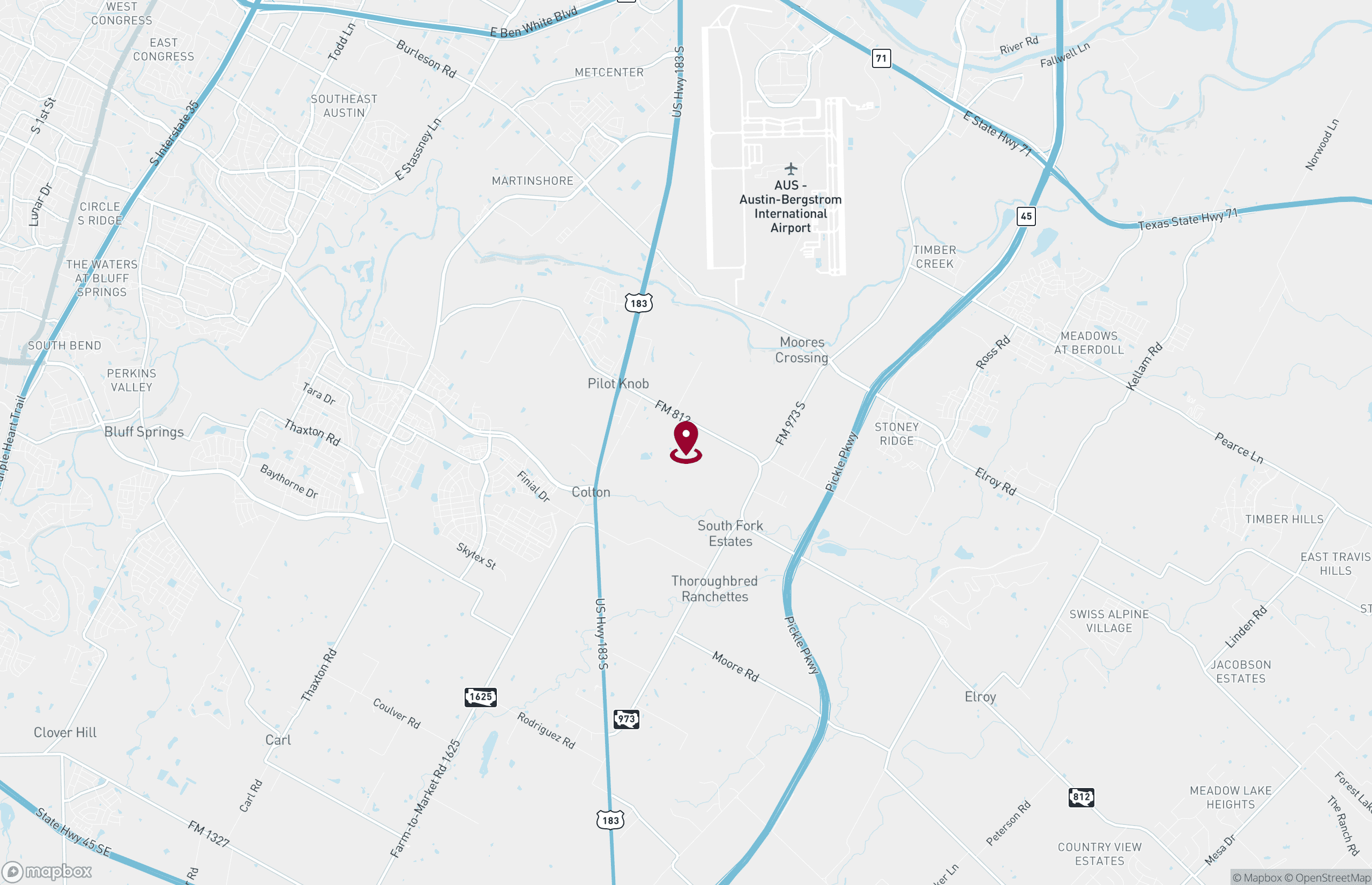 Map Industrial Property for Lease or Sale - 9605 FM812, Austin, Texas, 78719 (2)