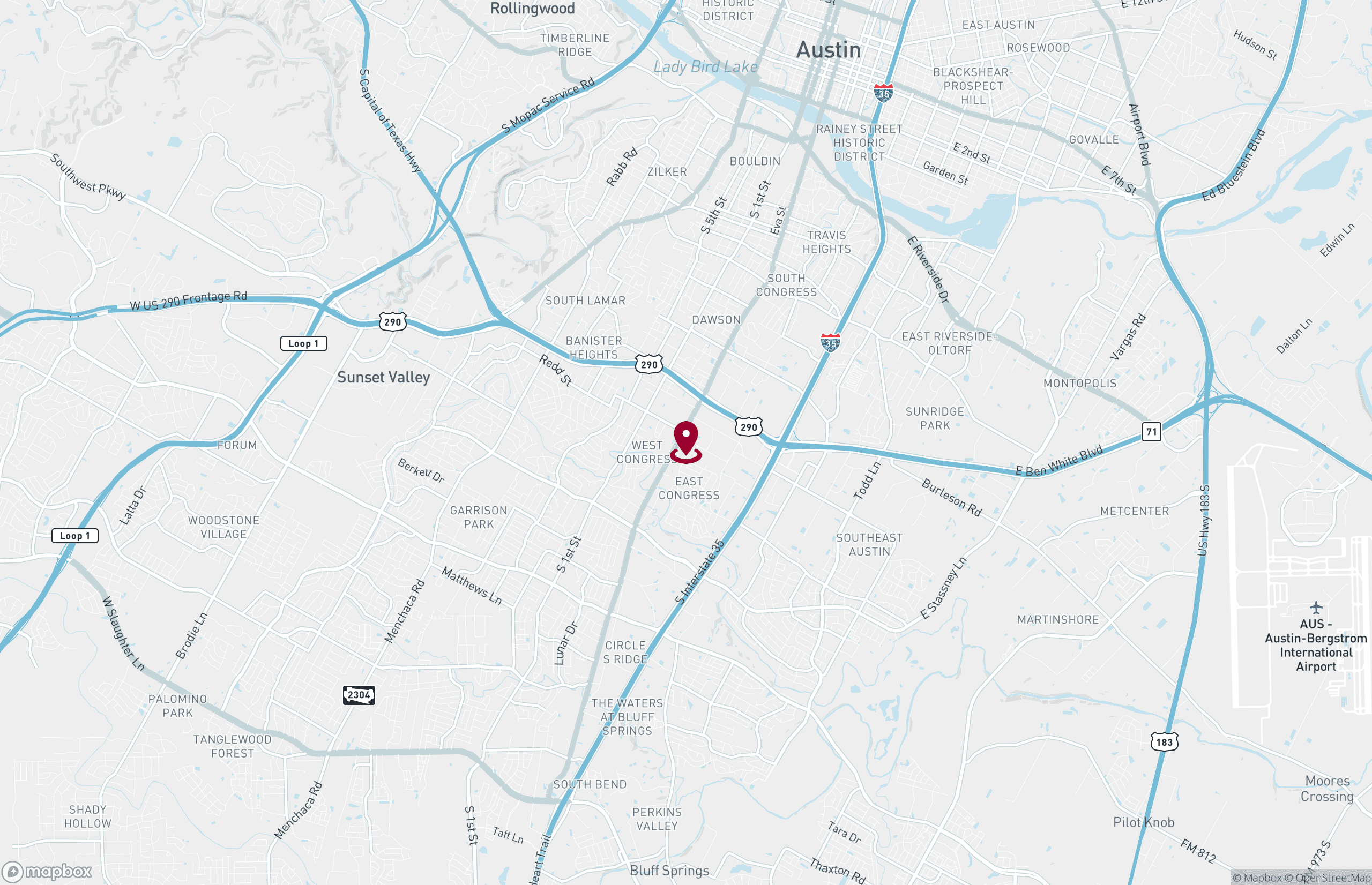 Map Industrial Property for Lease - 115 E Saint Elmo Rd, Austin, Texas, 78745 (2)