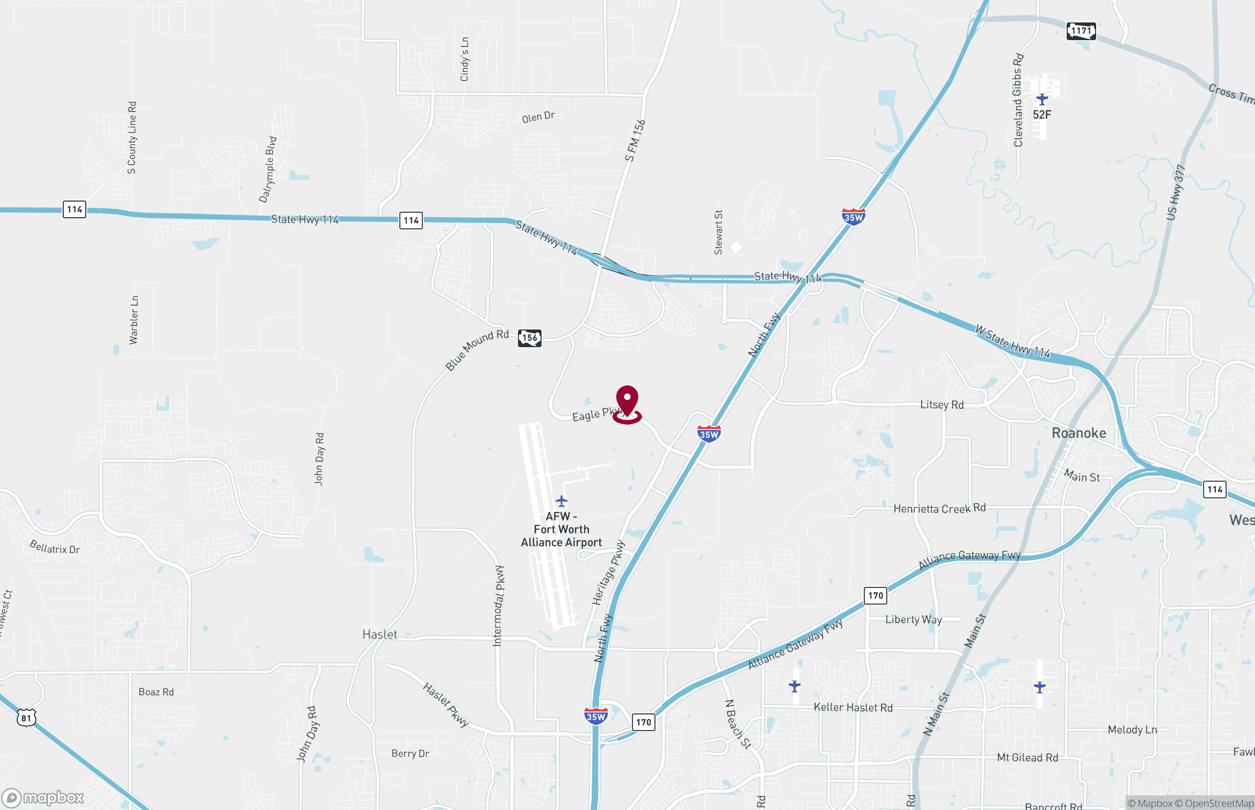 Map Office Property for Sale - 2301 Eagle Pkwy # Comme, Fort Worth, Texas, 76177 (2)
