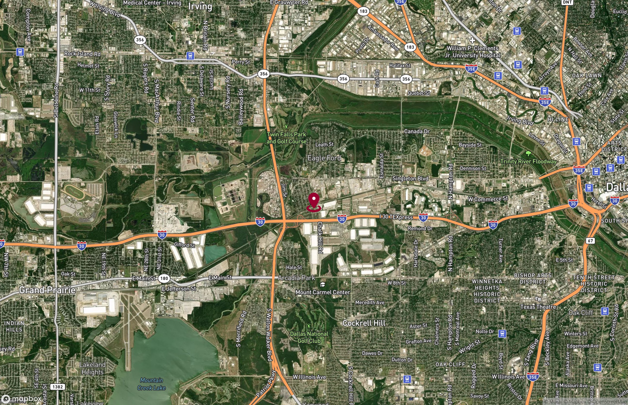 Mapa Industrial Property for Lease - 2323 Chalk Hill Rd, Dallas, Texas, 75212 (5)