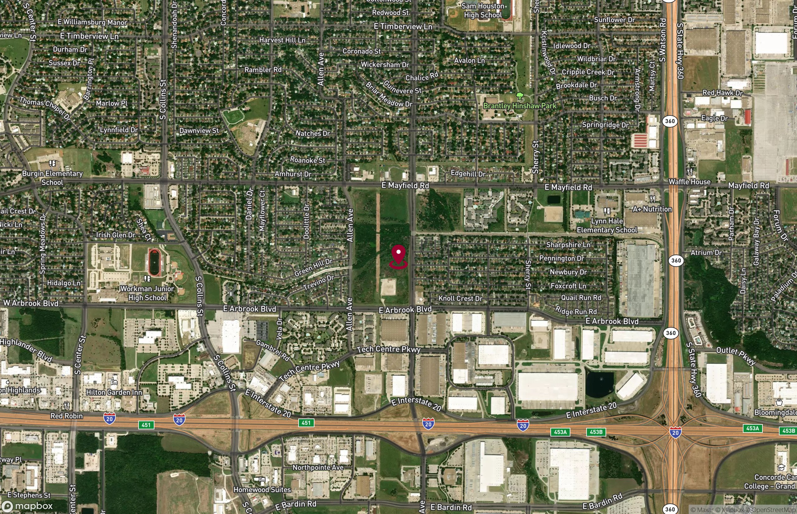 Map Industrial Property for Lease - 3550 New York Ave, Arlington, Texas, 76014 (2)