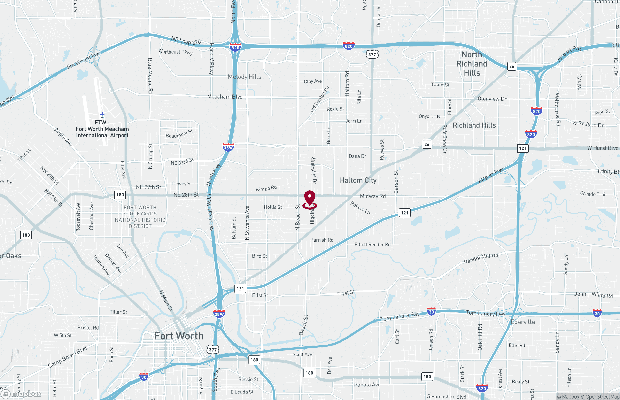 Map Flex Property for Lease - 2301 Higgins Ln, Haltom City, Texas, 76111 (2)