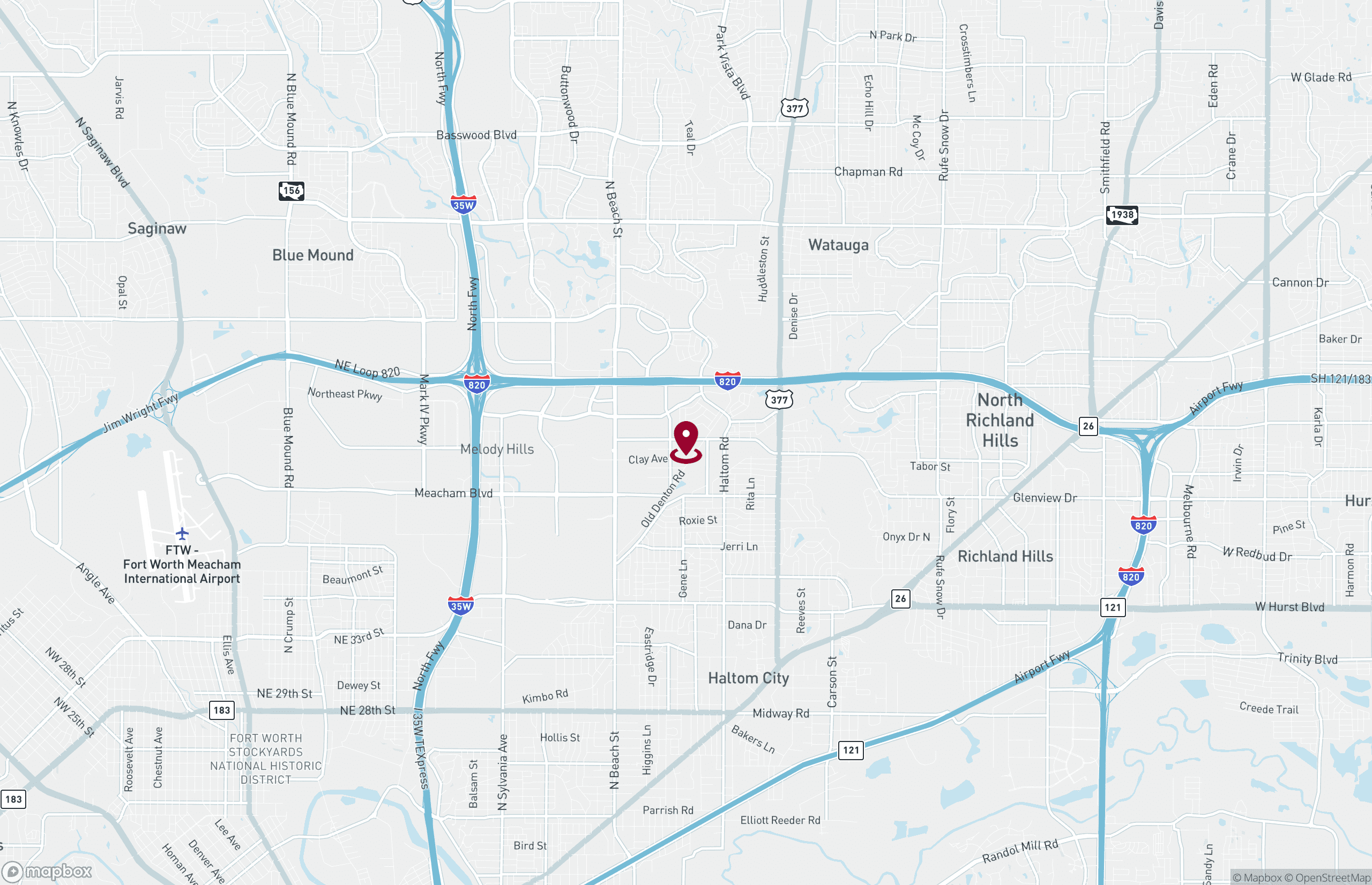 Map Industrial Property for Lease - 4404 Glenview Dr, Northeast Tarrant, Texas, 76117 (2)
