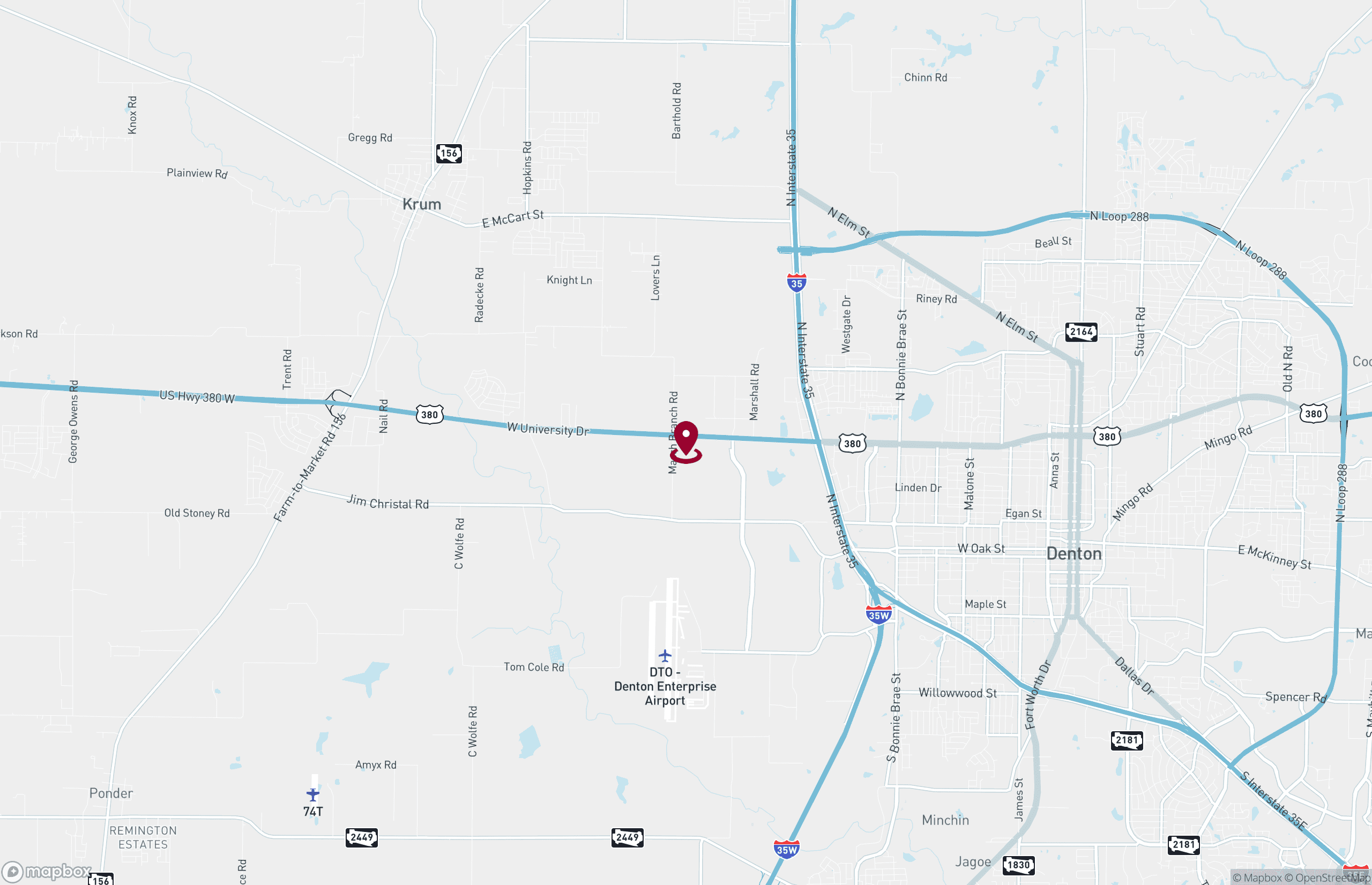 Map Industrial Property for Lease - 4801 W University Dr - Bldg B, Denton, Texas, 76207 (2)