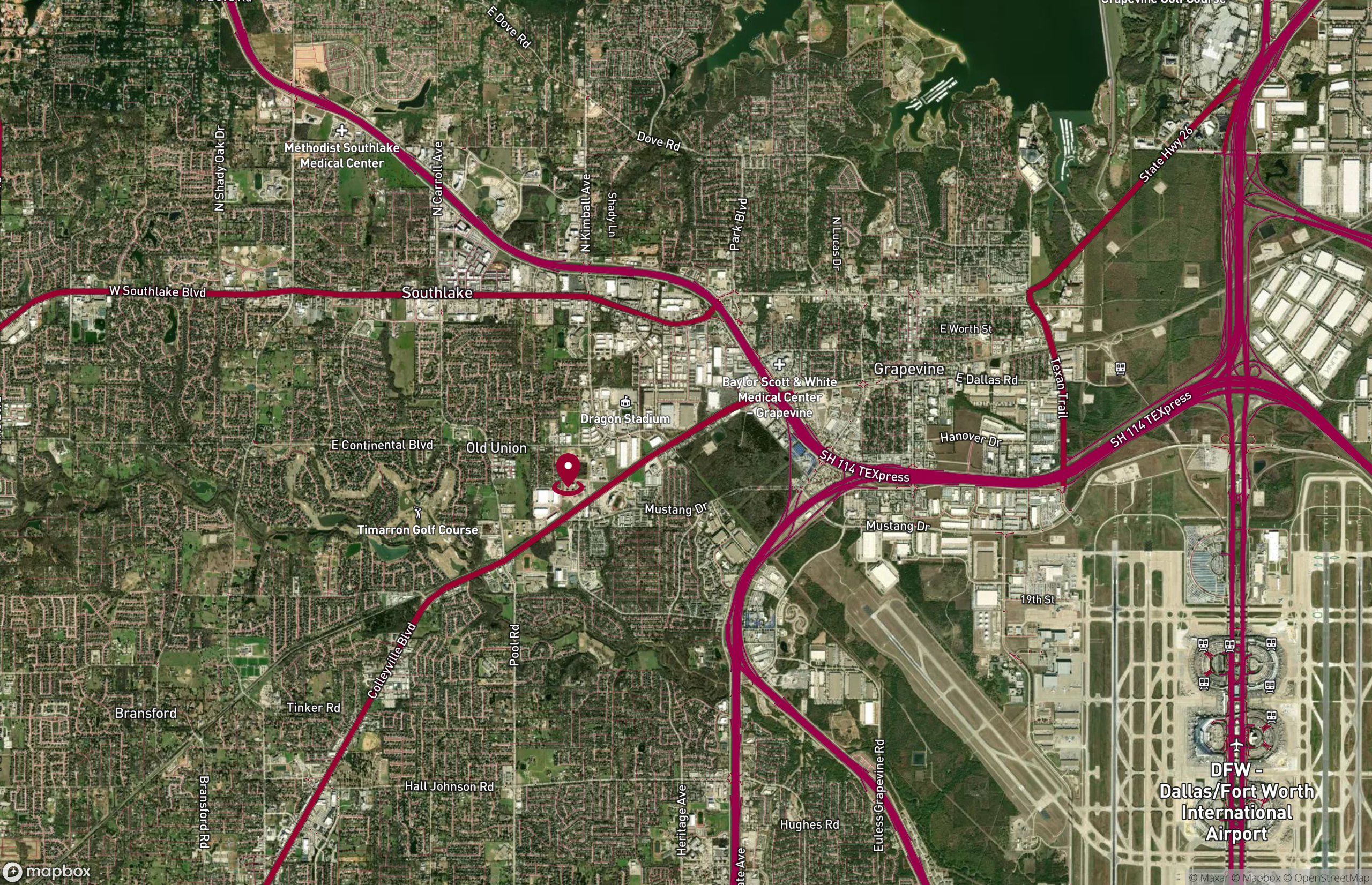 Map Industrial Property for Lease - 1711 Mustang Ct, Southlake, Texas, 76051 (3)