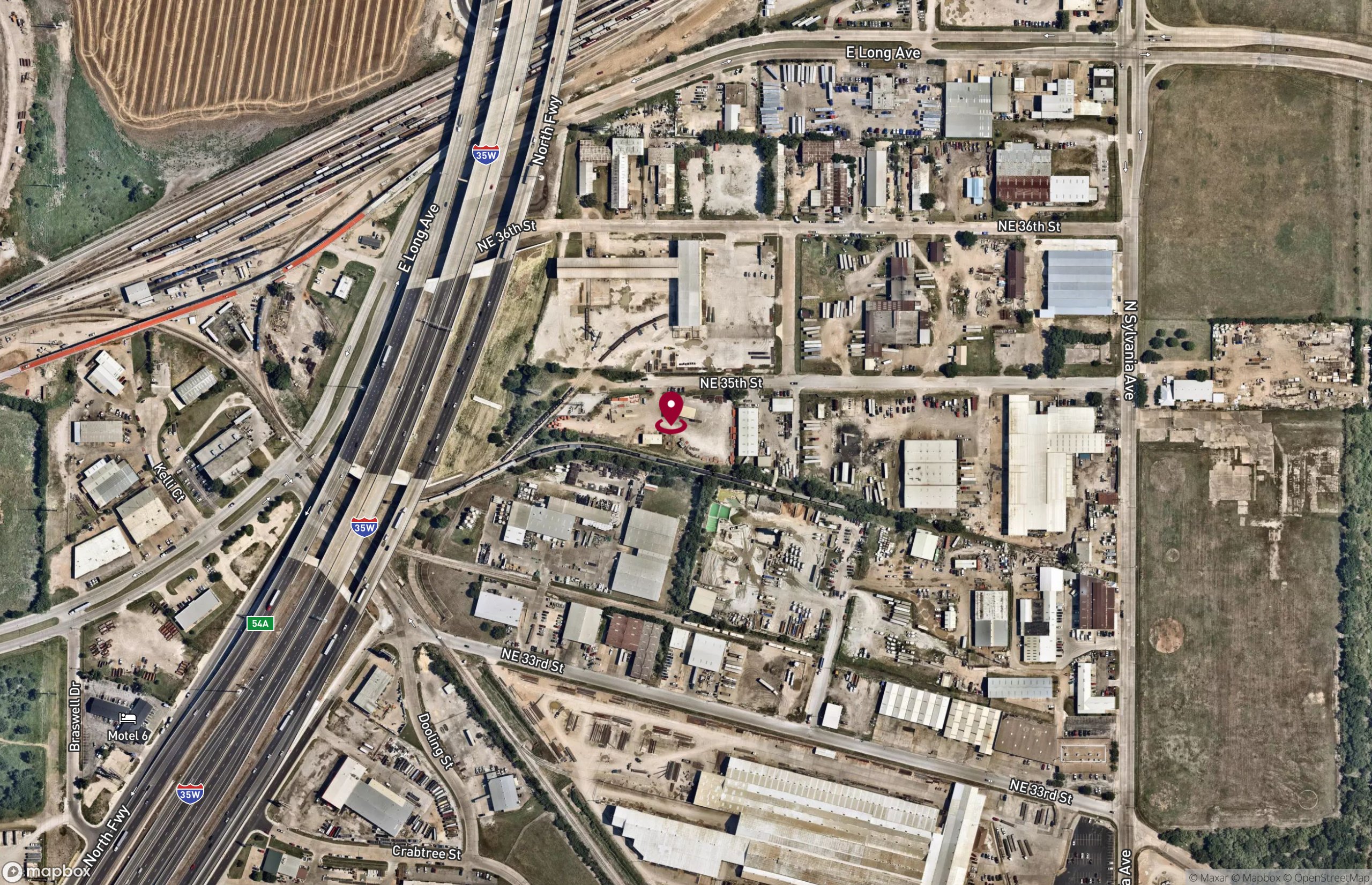 Map Industrial Property for Lease - 2420 Northeast 35th Street, Fort Worth, Texas, 76111 (2)