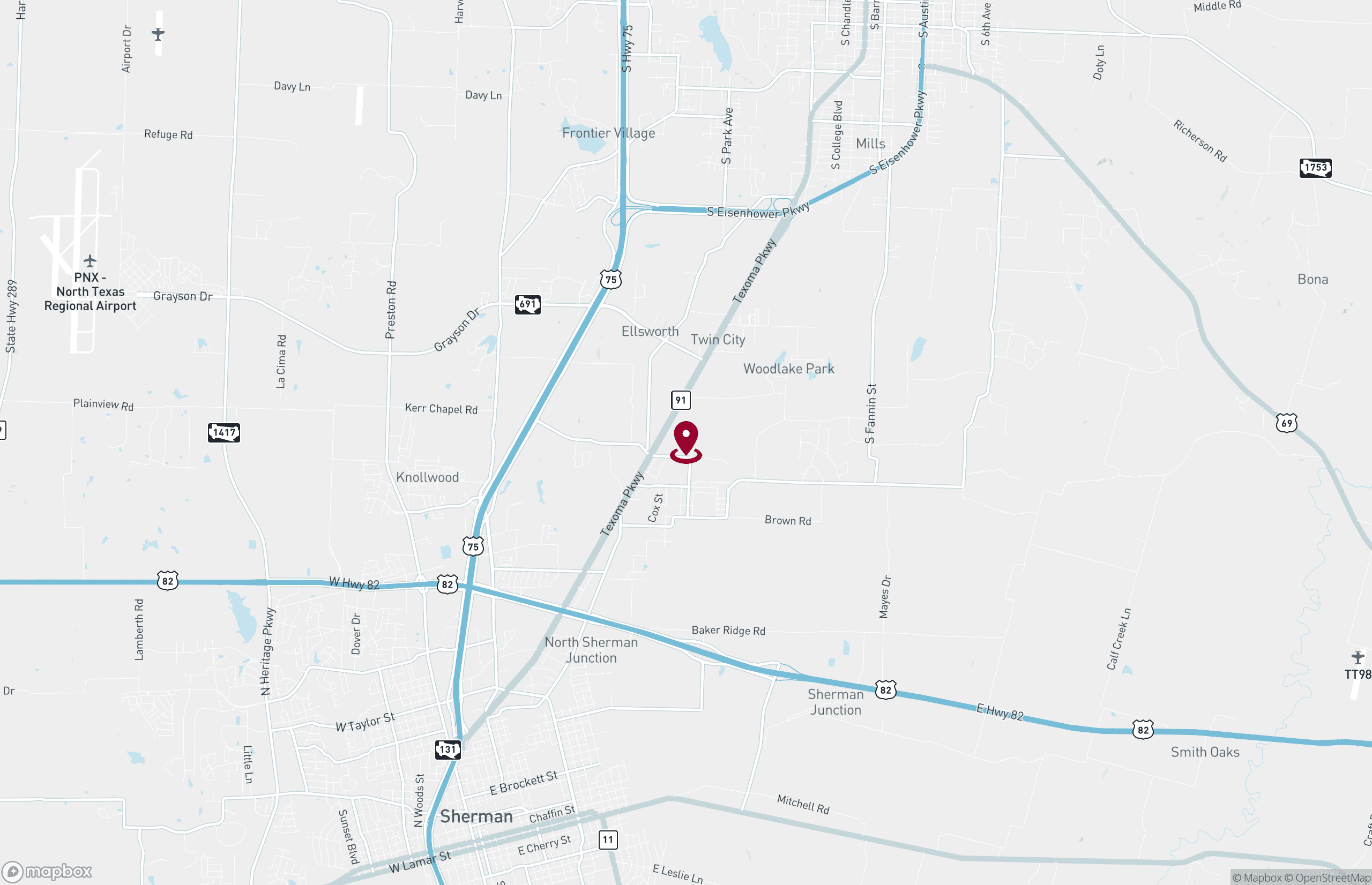 Map Industrial Property for Sale - 5100 Marshall St, Sherman, Texas, 75090 (2)