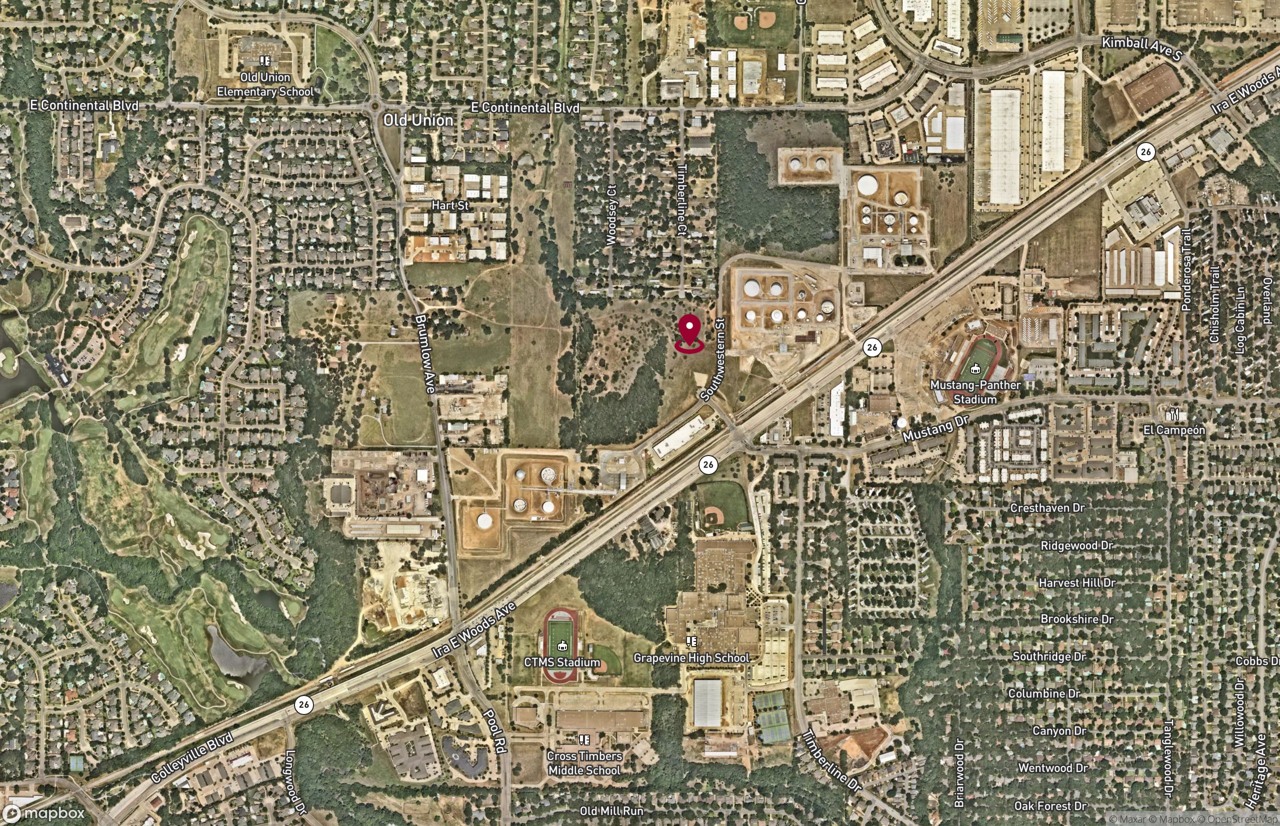 Map Industrial Property for Lease - 1825 Mustang Ct, Southlake, Texas, 76092 (2)