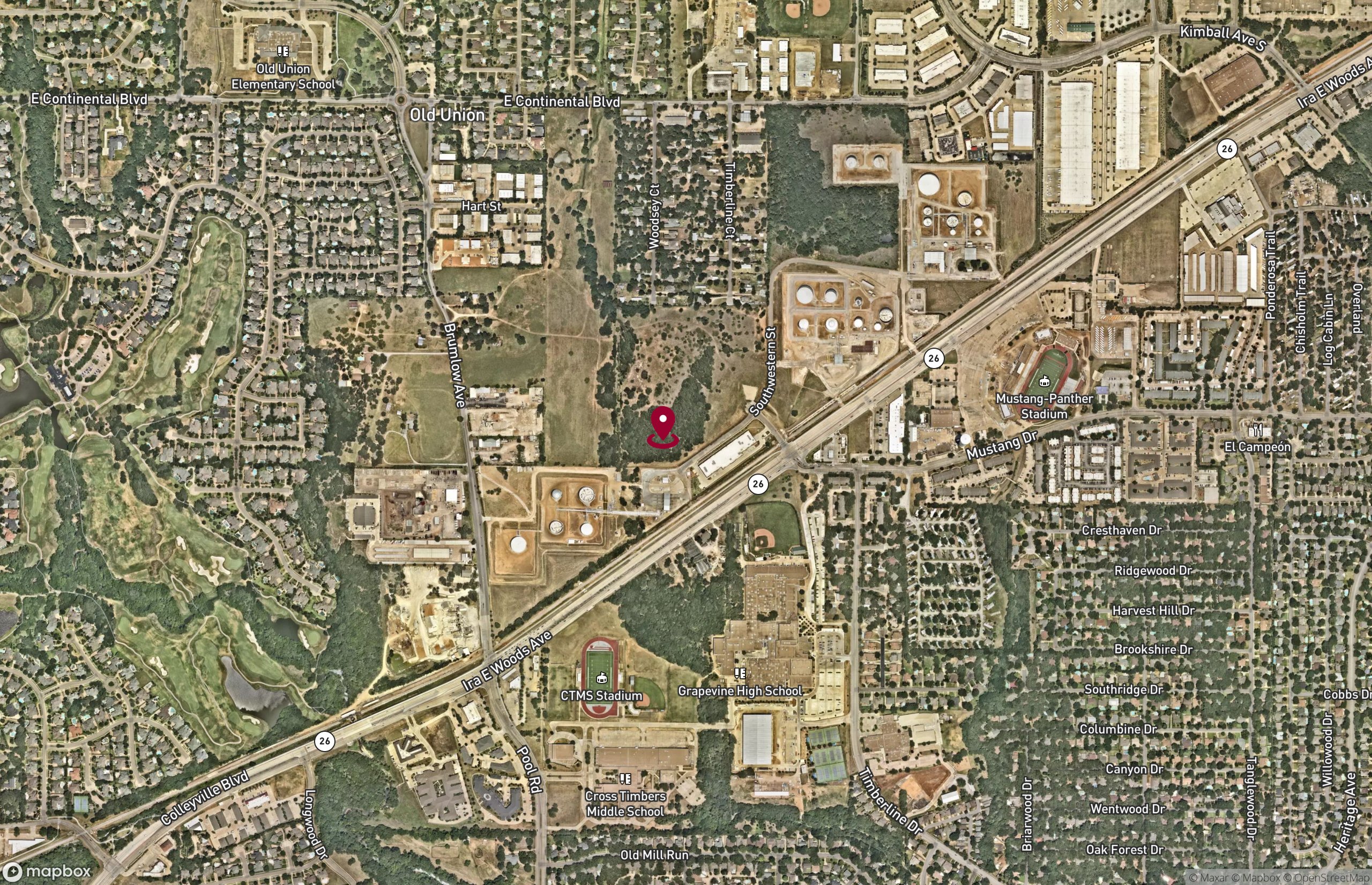 Map Industrial Property for Lease - 1800 Southwestern St, Southlake, Texas, 76092 (2)