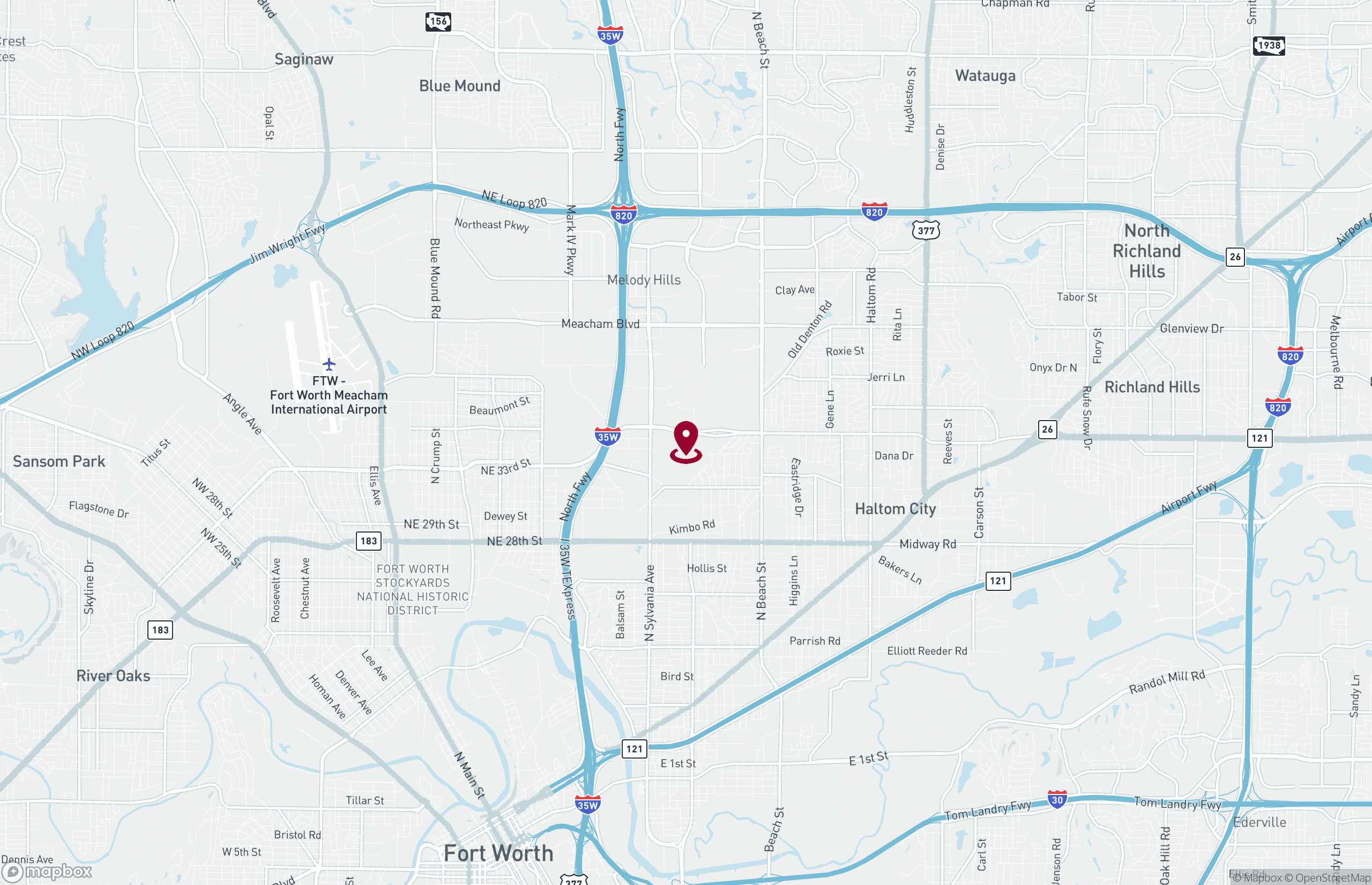 Map Industrial Property for Lease - SEC E Long Ave & N Sylvania Ave - Building B, Fort Worth, Texas, 76137 (2)