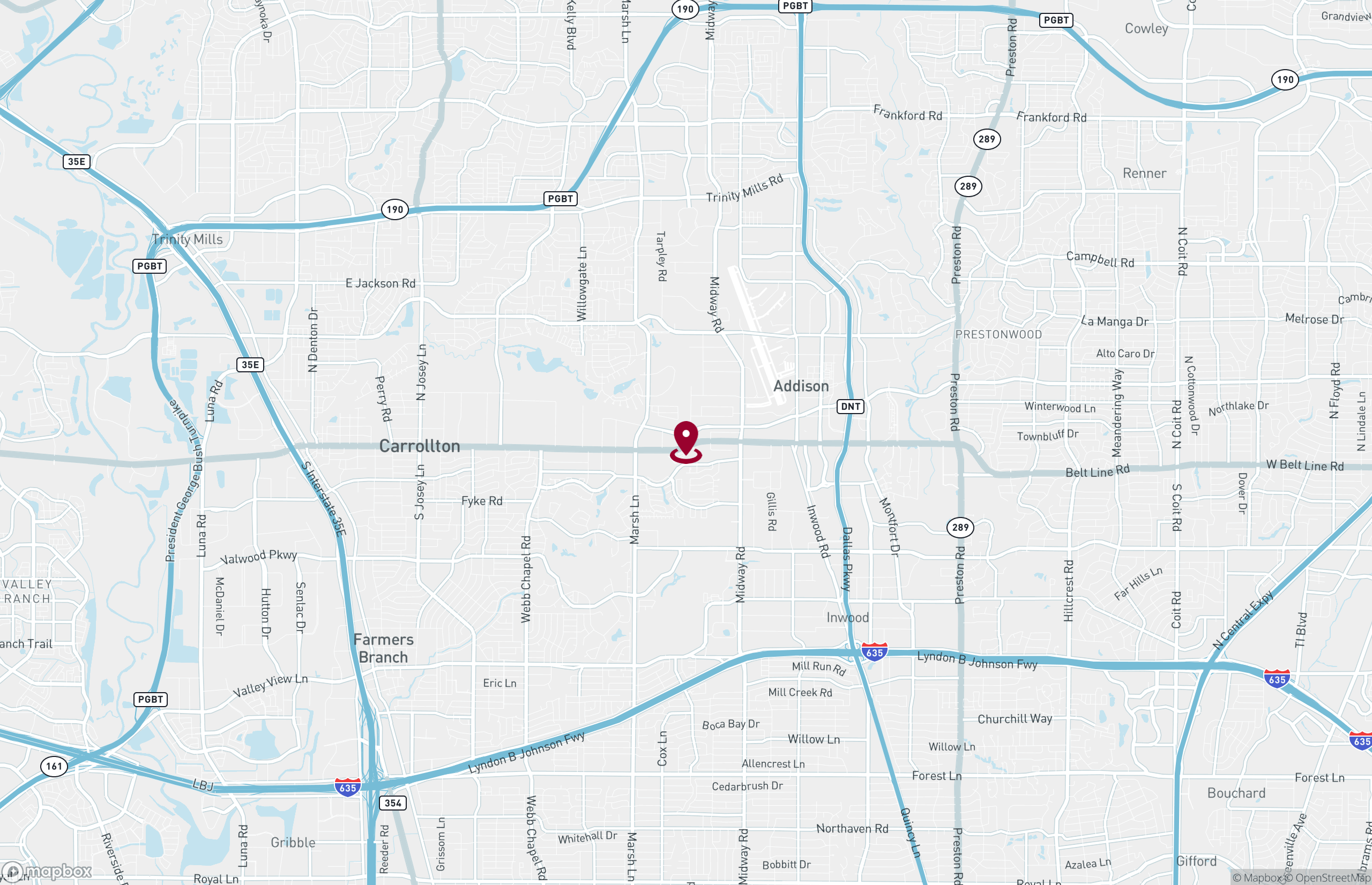 Map Retail Property for Sale - 3961
Belt Line
Rd, Northeast Dallas, Texas, 75001 (2)
