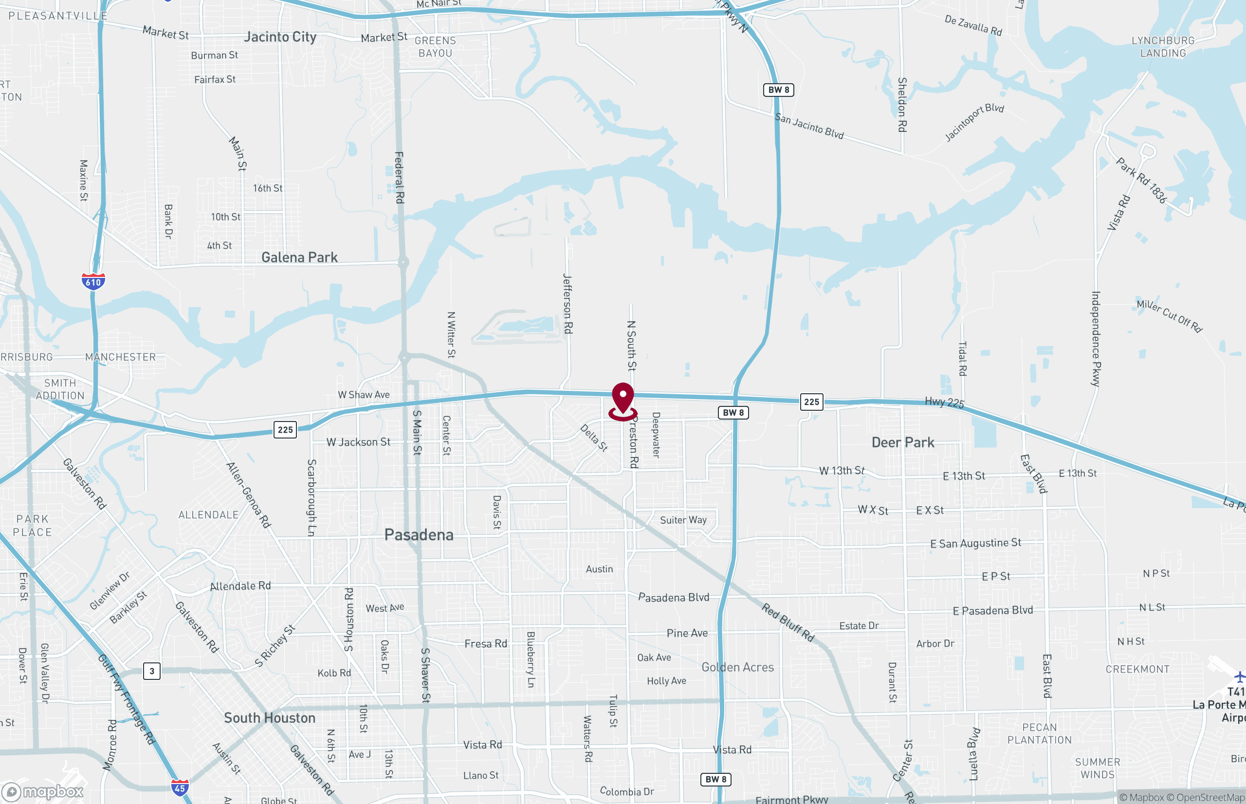 Map Industrial Property for Lease - 2910 Pasadena Fwy, Pasadena, Texas, 77506 (2)