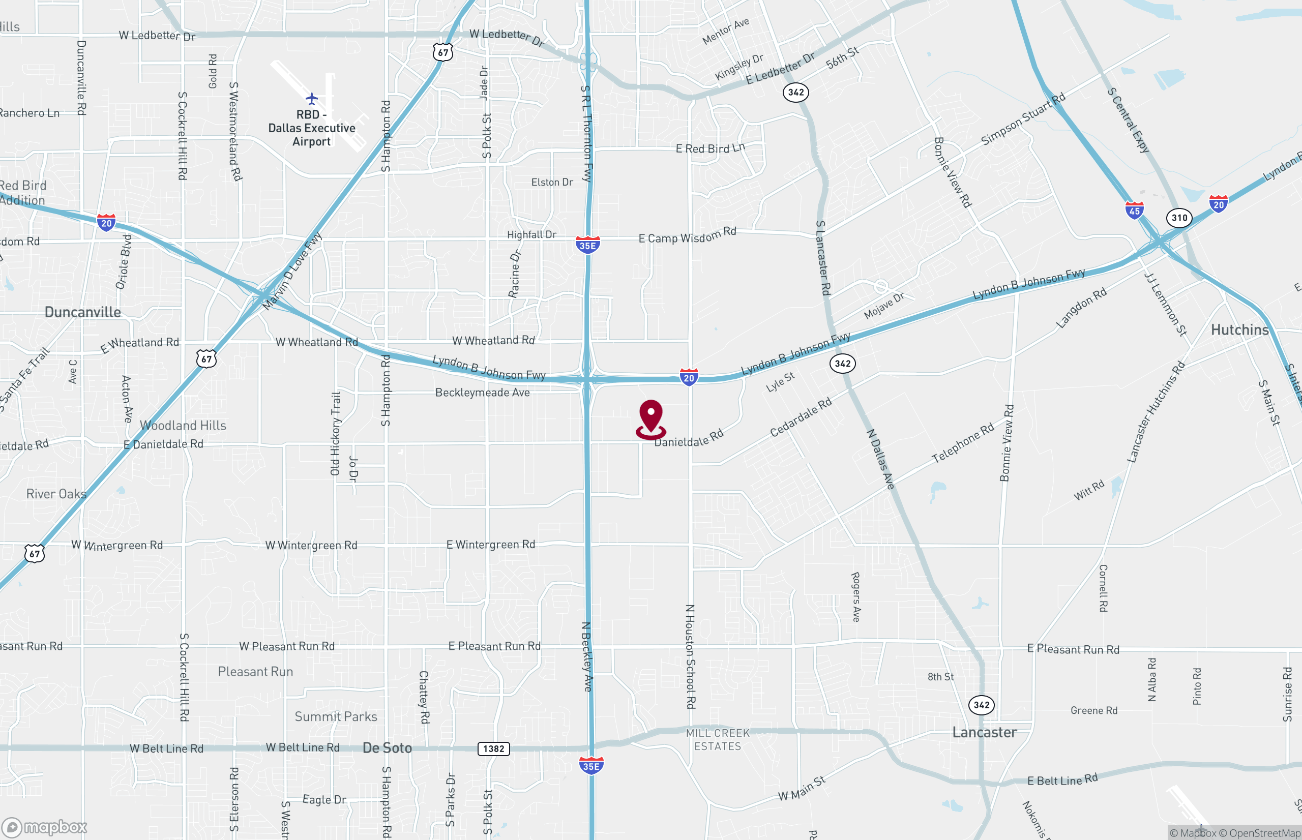 Map Industrial Property for Lease - 2821 Danieldale Rd, Lancaster, Texas, 75134 (2)
