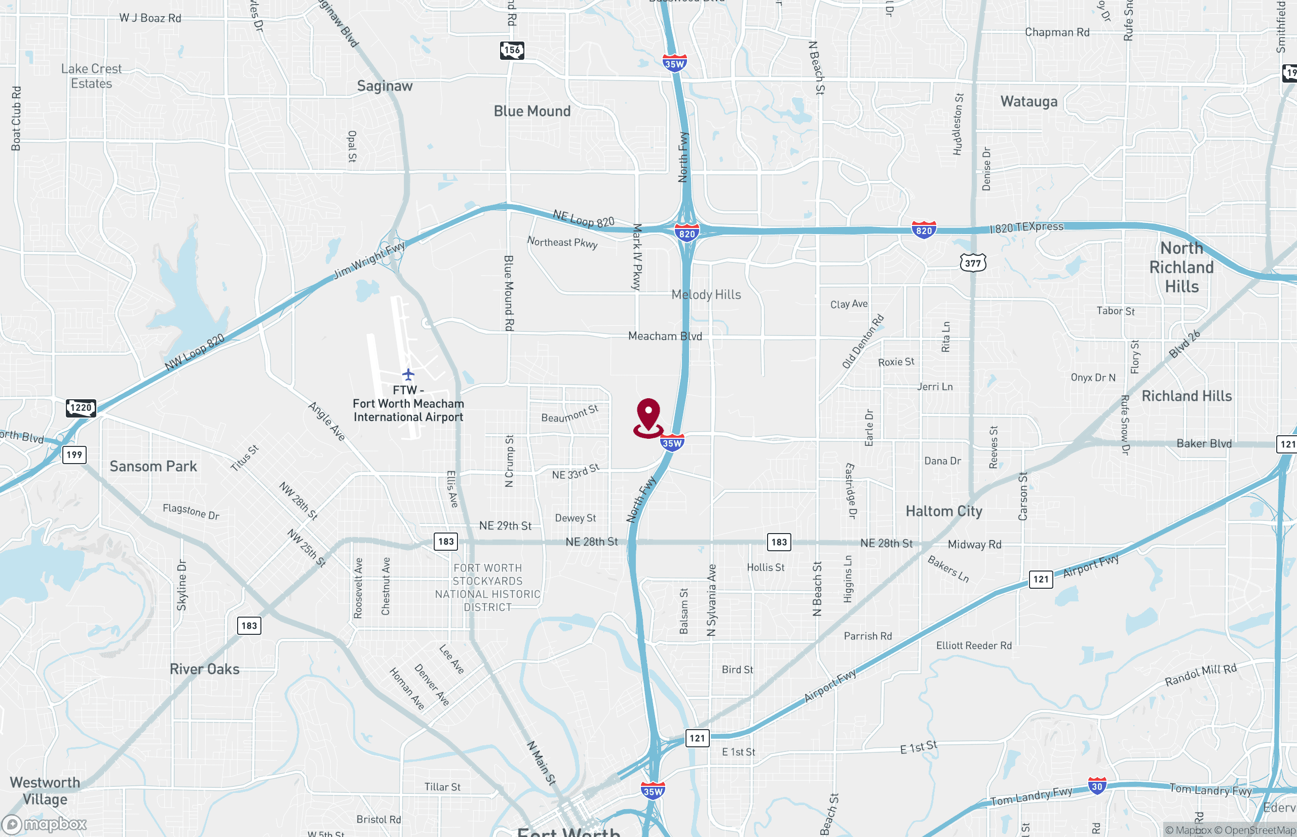 Map Industrial Property for Lease - 2801 Mark IV Pky - Building 6, Fort Worth, Texas, 76106 (2)