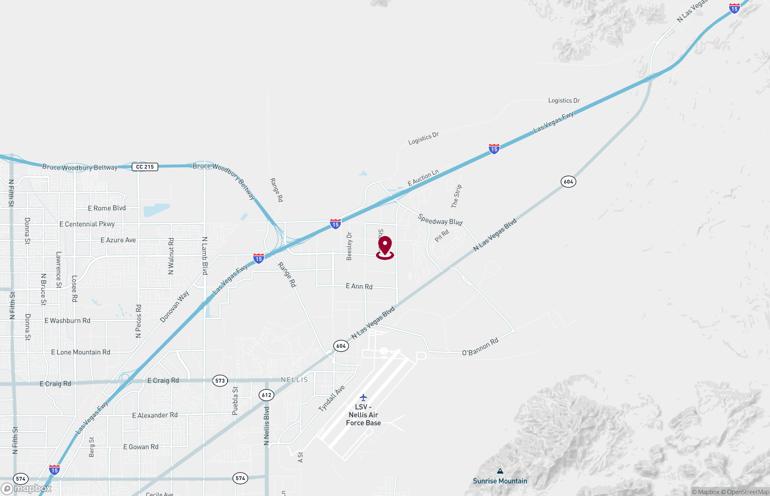 Map Industrial Property for Lease - 6100 Shatz Street, North Las Vegas, Nevada, 89115 (2)