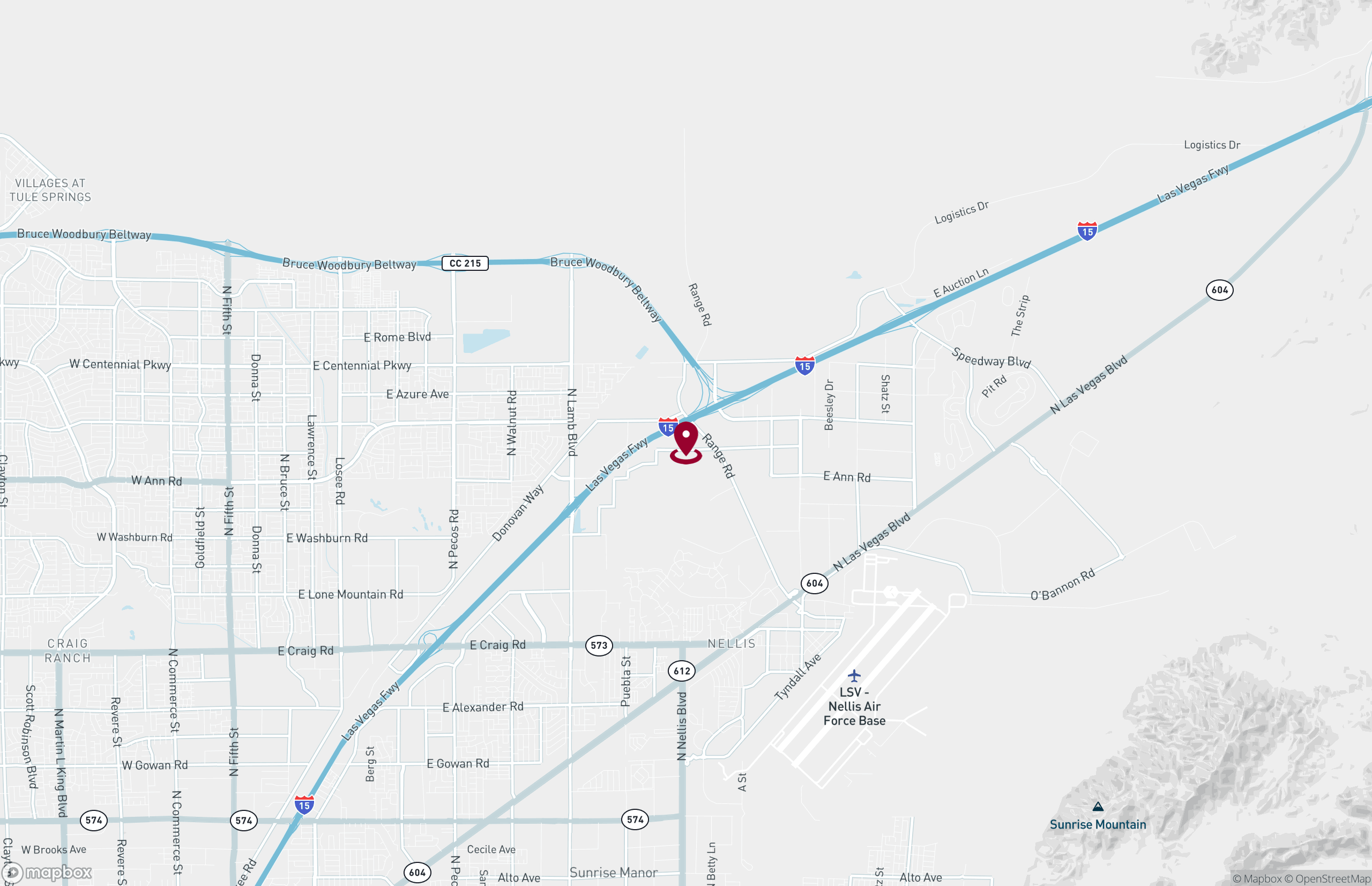 Map Industrial Property for Lease - N Nellis Boulevard, Las Vegas, Nevada, 89115 (2)