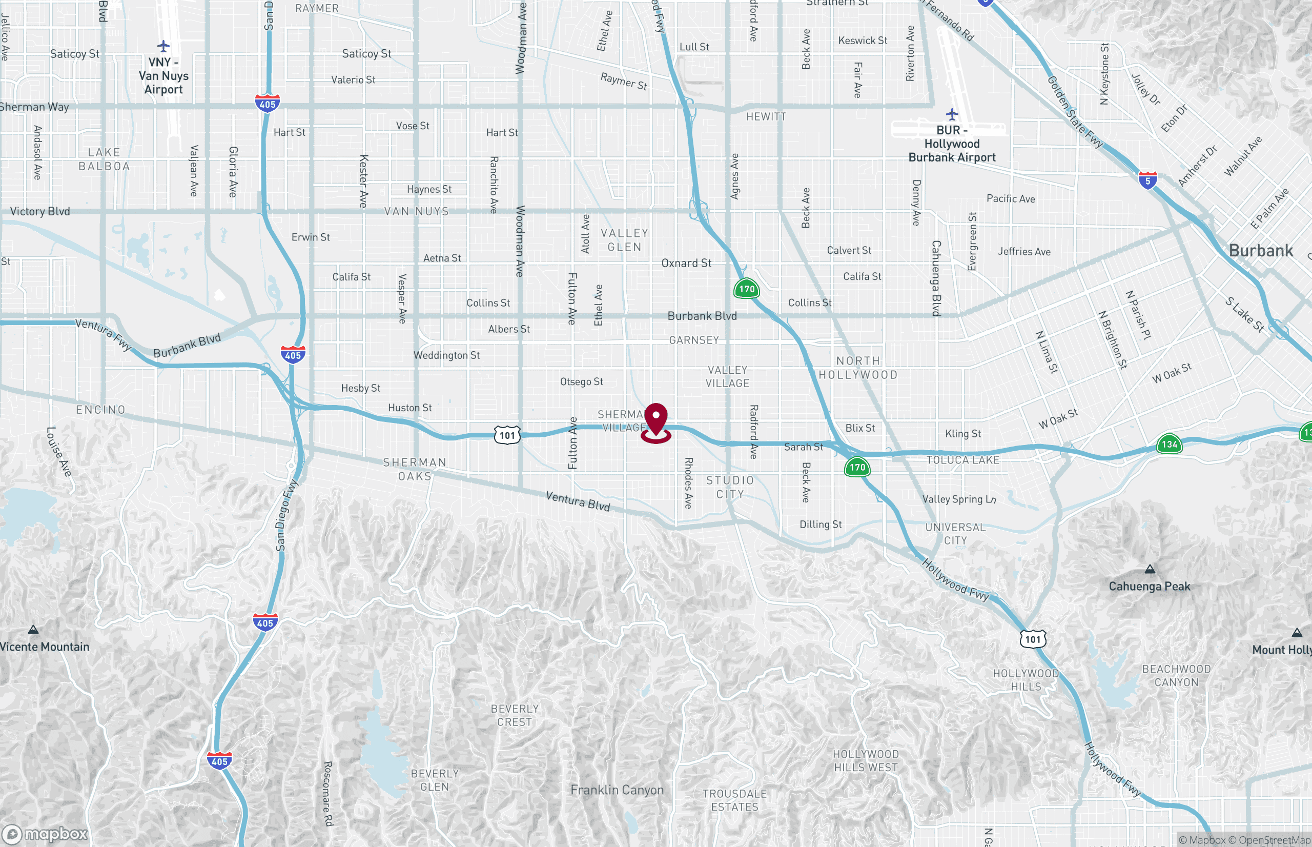 Map Retail Property for Lease or Sale - 12640 Riverside Dr, Valley Village, California, 91607 (2)