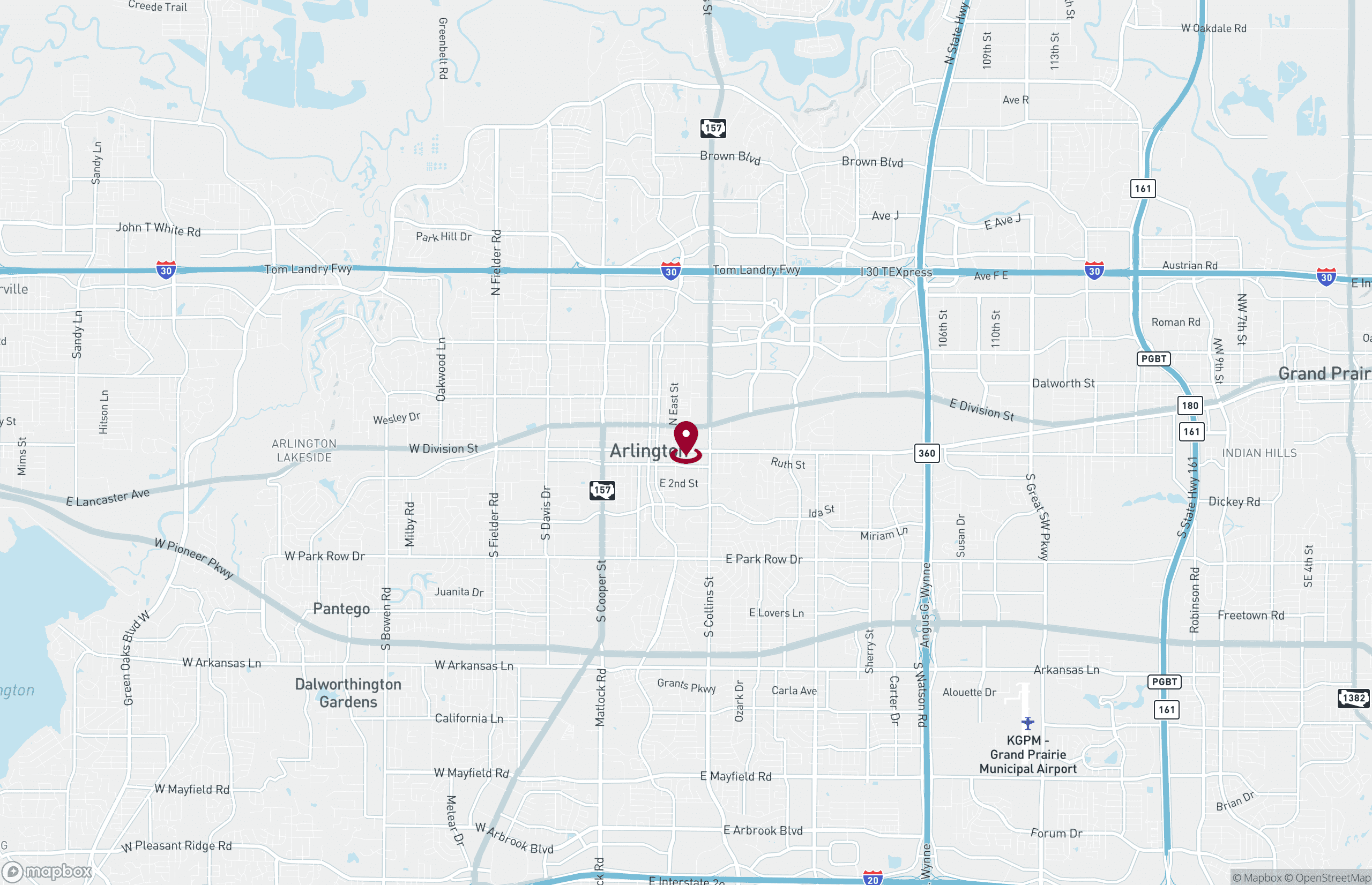 Map Office Property for Rent - 601 W Main St, Arlington, Texas, 76010 (2)