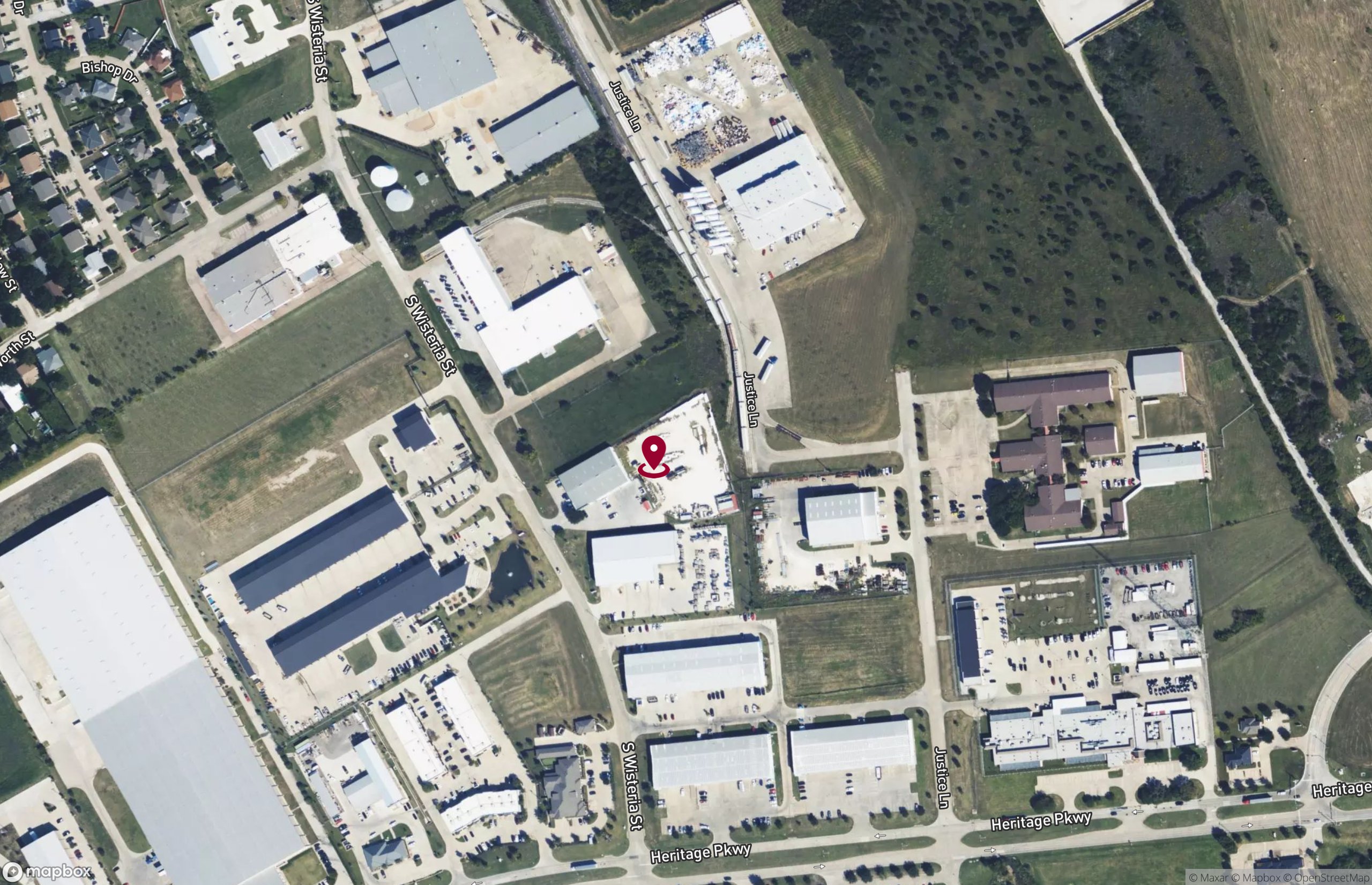 Map Industrial Property for Lease - 615 South Wisteria Street, Mansfield, Texas, 76063 (2)