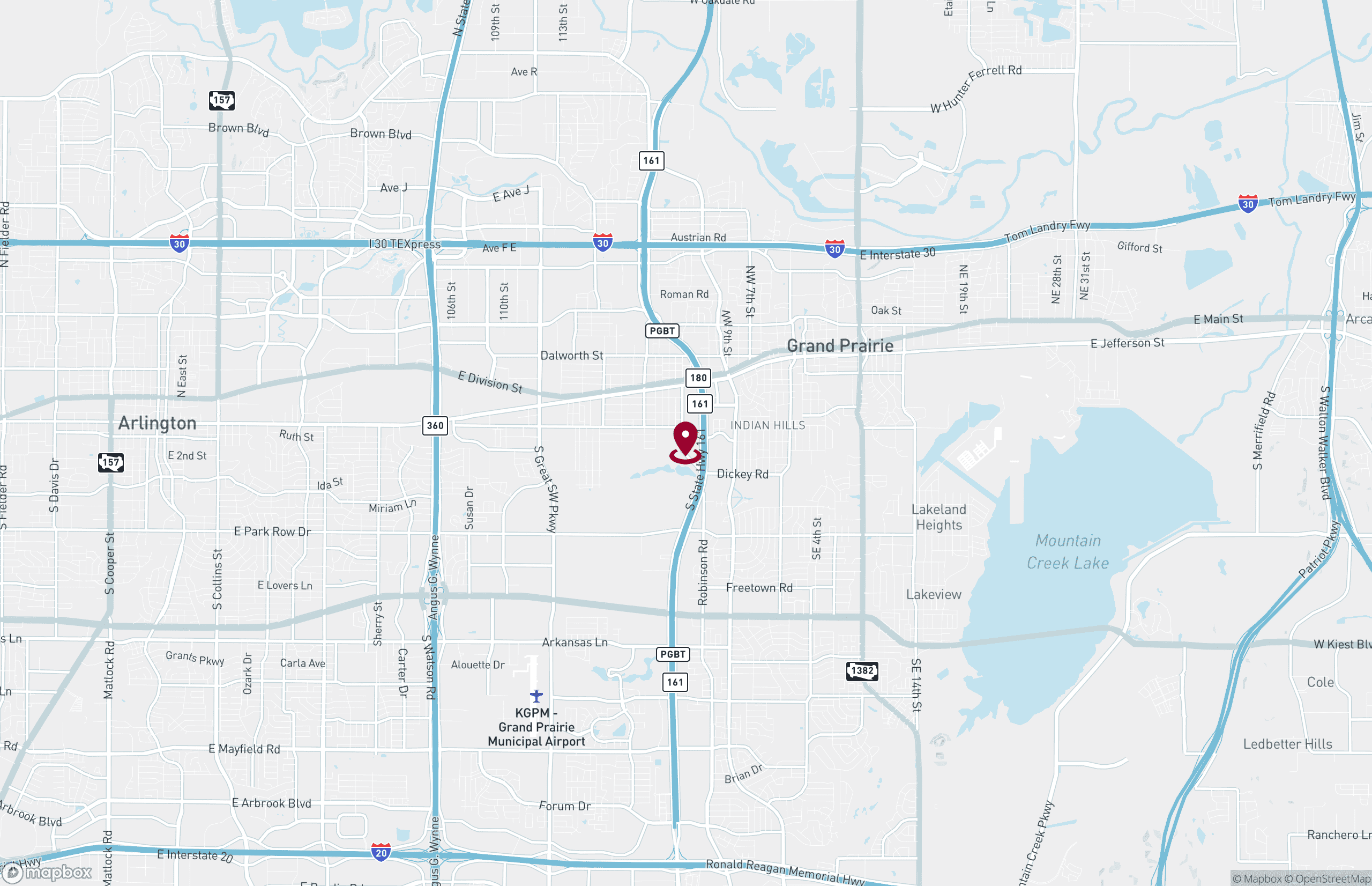 Map Industrial Property for Lease - 830 Sw 14th St, Grand Prairie, Texas, 75051 (2)