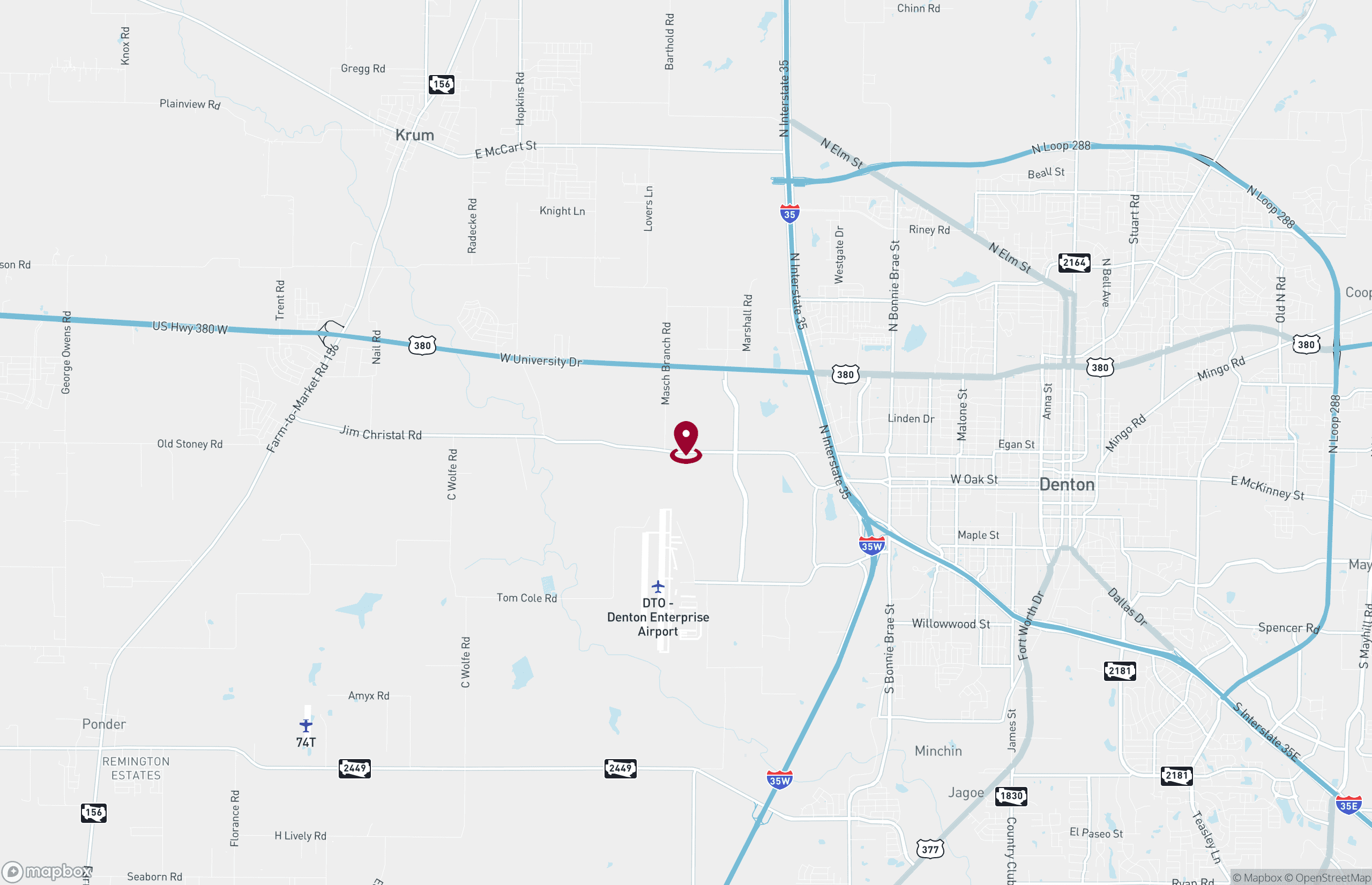 Map Industrial Property for Lease - 4610 Jim Christal Rd, Denton, Texas, 76207 (2)