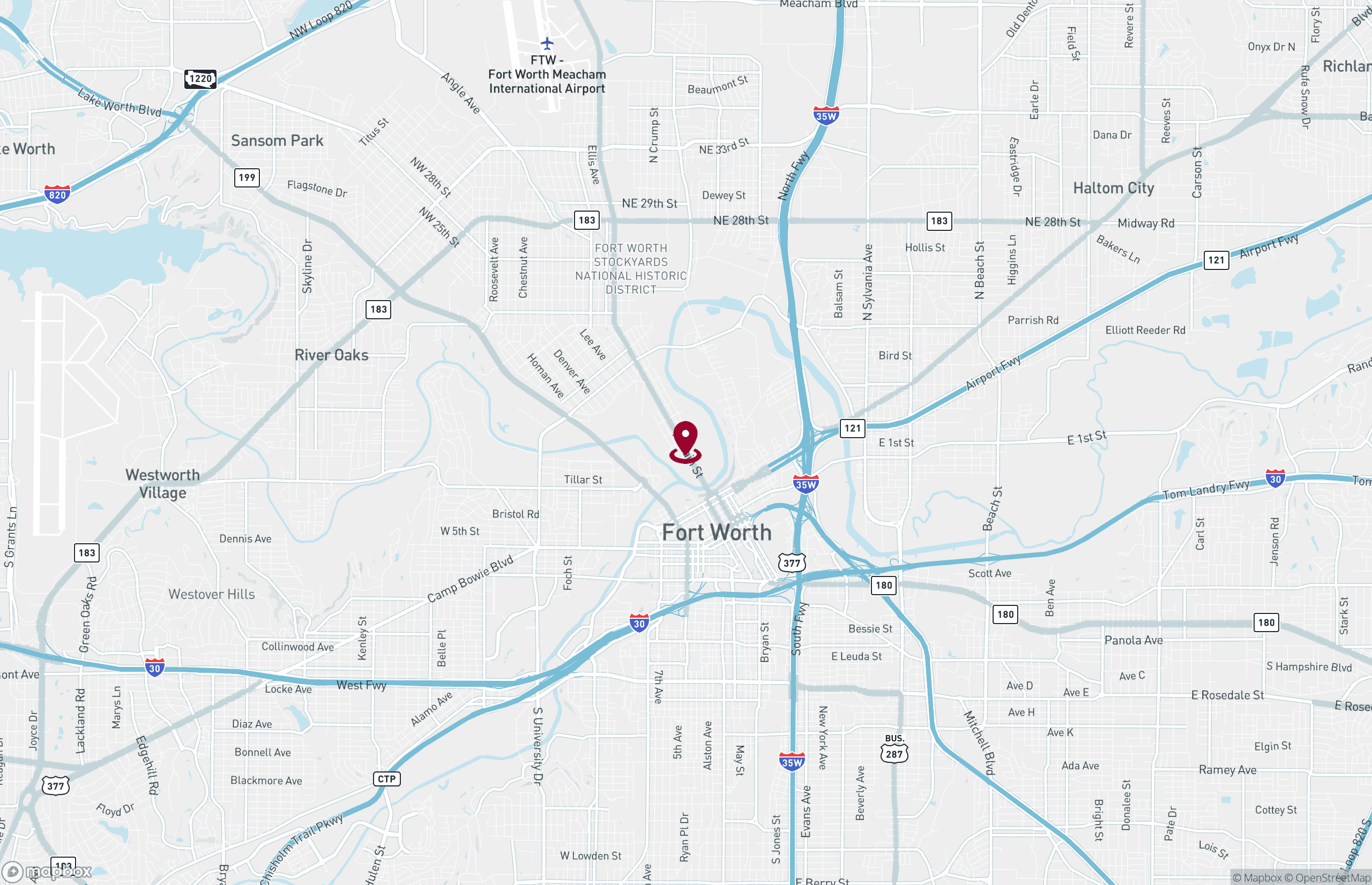 Map Office Property for Rent - 534 N Main St, Fort Worth, Texas, 76107 (2)