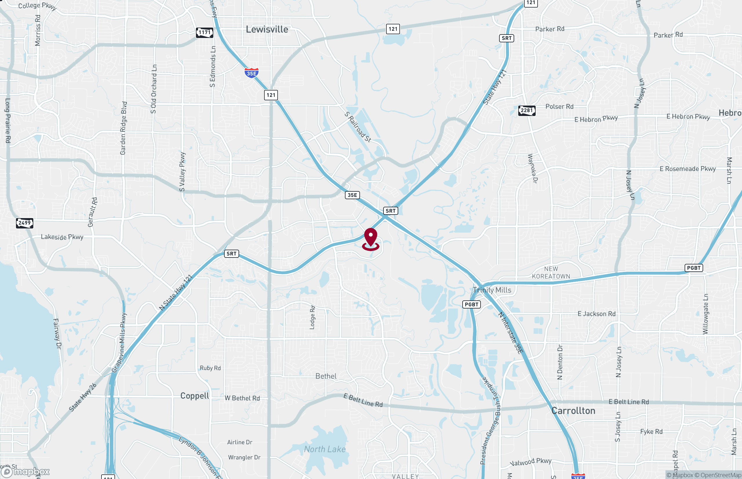 Map Industrial Property for Lease - 2780 Lake Vista Dr - Building 3, Lewisville, Texas, 75067 (2)