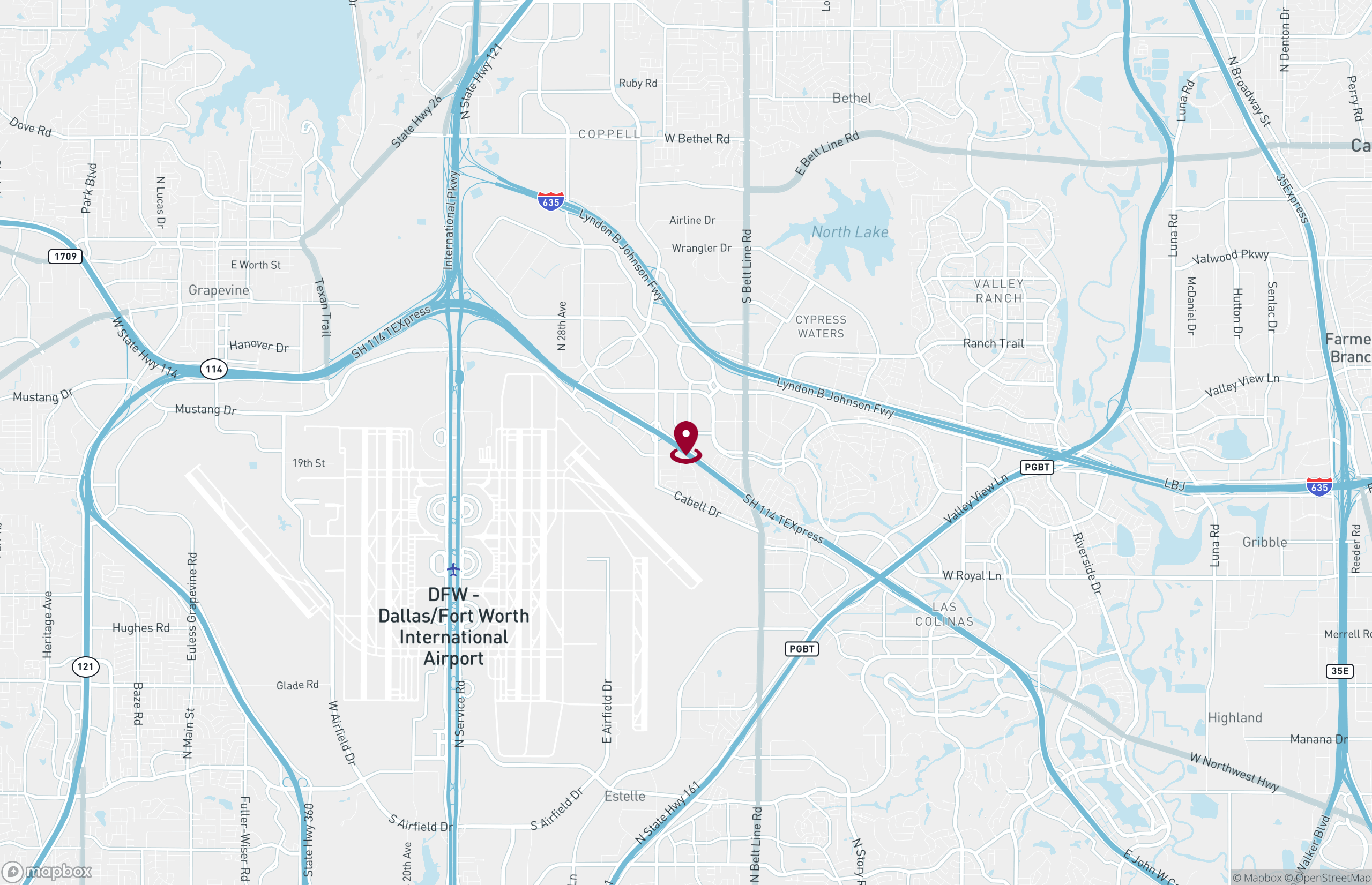 Map Industrial Property for Lease or Sale - 7810 Jetstar Drive, Irving, Texas, 75063 (2)