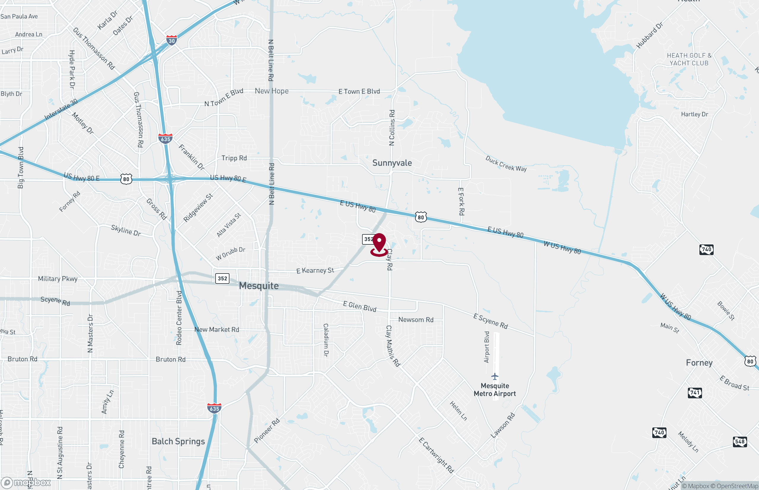 Map Industrial Property for Lease - 101 S Clay Rd - Building 2, Sunnyvale, Texas, 75182 (2)