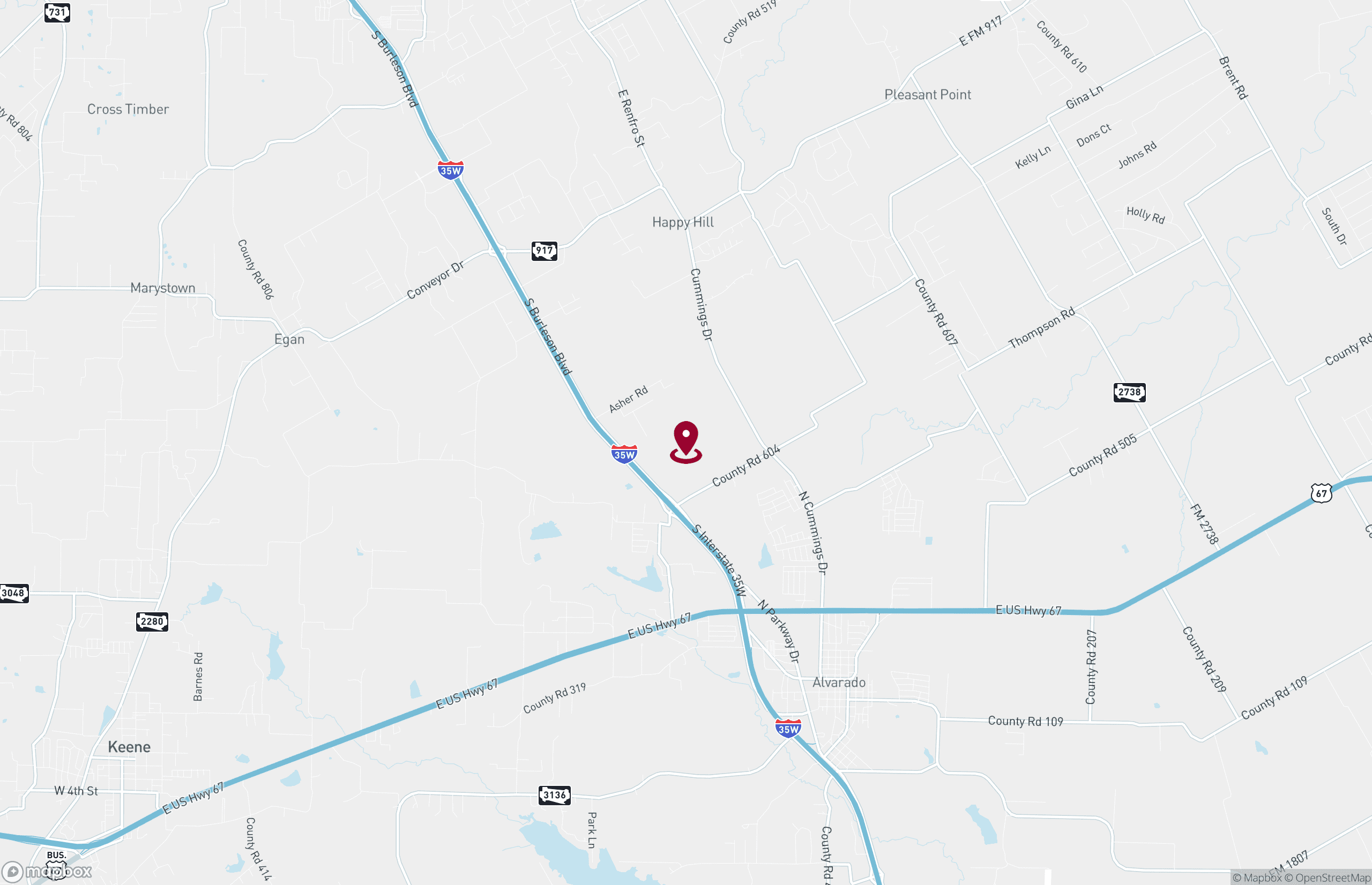 Map Industrial Property for Lease - Crosspointe Commerce Center, Alvarado, Texas, 76009 (2)