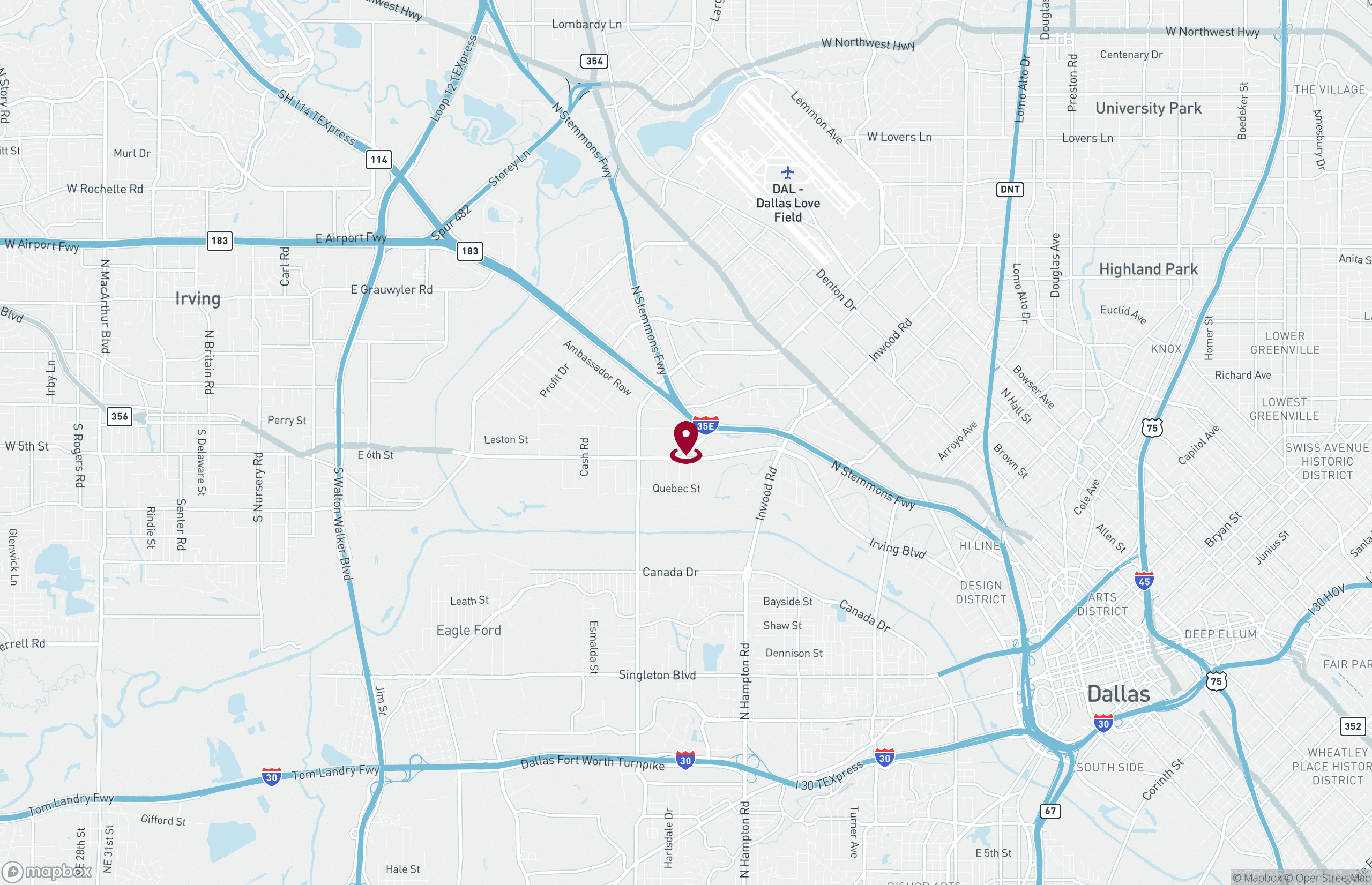 Map Industrial Property for Lease or Sale - 3191 Commonwealth Dr, Dallas, Texas, 75247 (2)