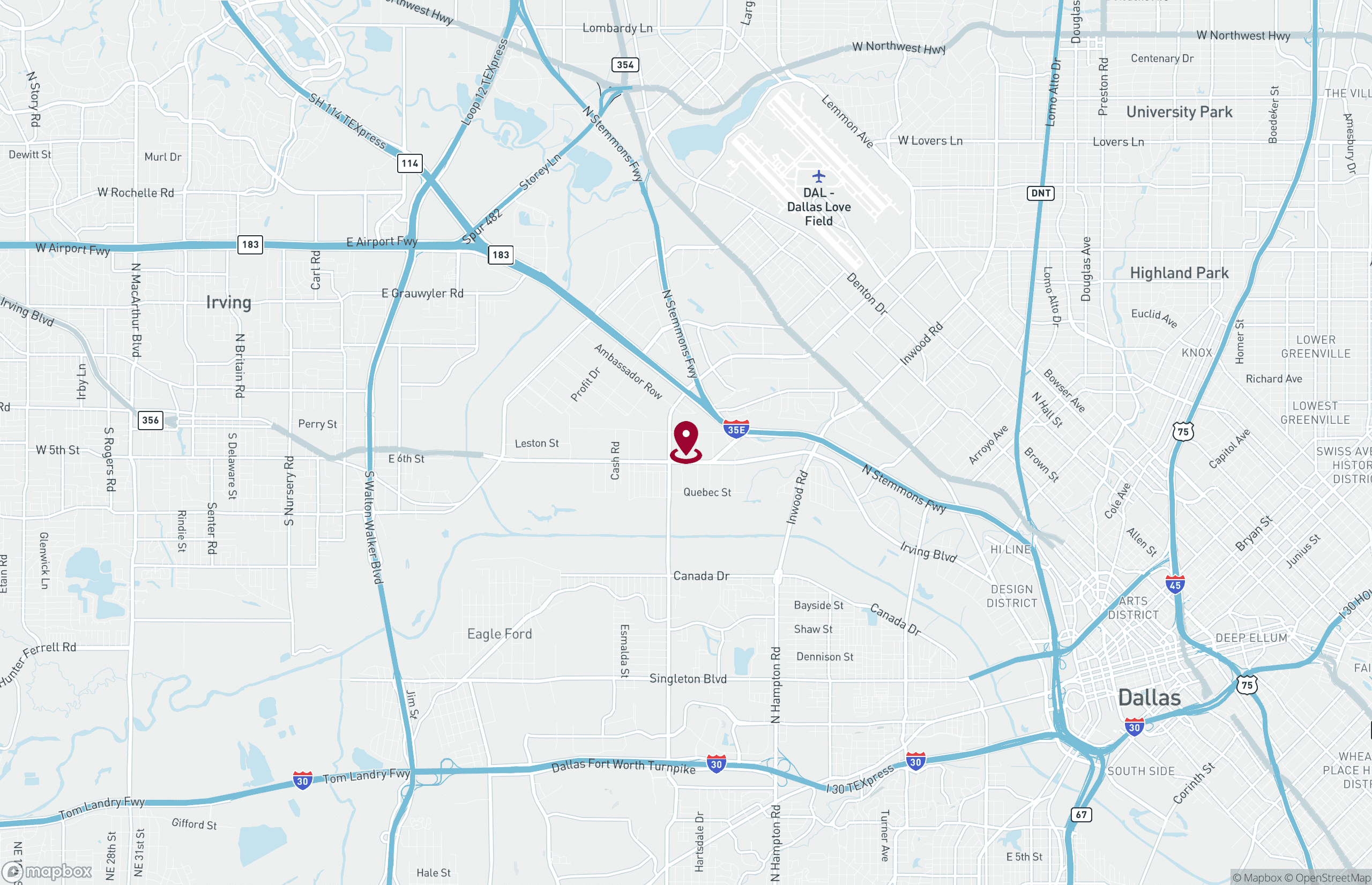Map Industrial Property for Lease or Sale - 5124 Sharp St, Northeast Dallas, Texas, 75247 (2)