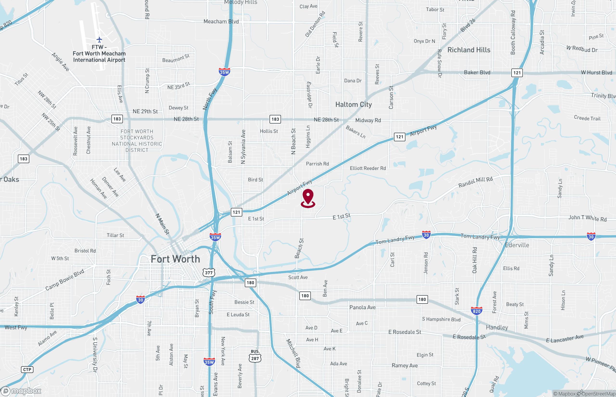 Map Industrial Property for Lease - 560 North Beach Street, Fort Worth, Texas, 76111 (2)