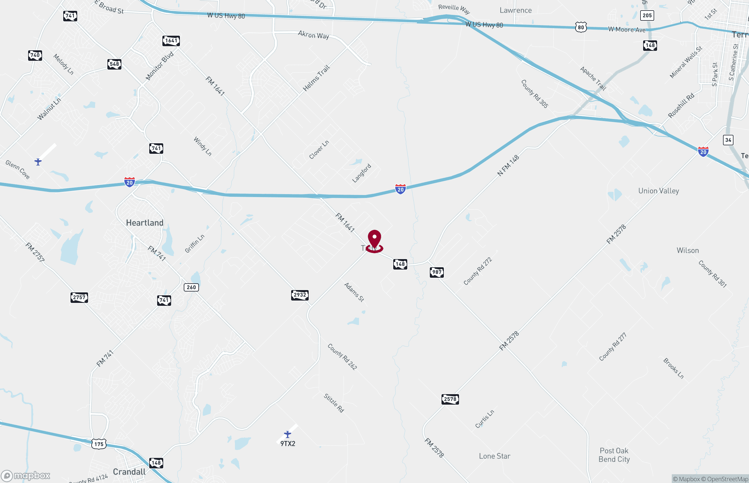 Map Industrial Property for Lease - 8525 Michael Talty Avenue, Terrell, Texas, 75160 (2)