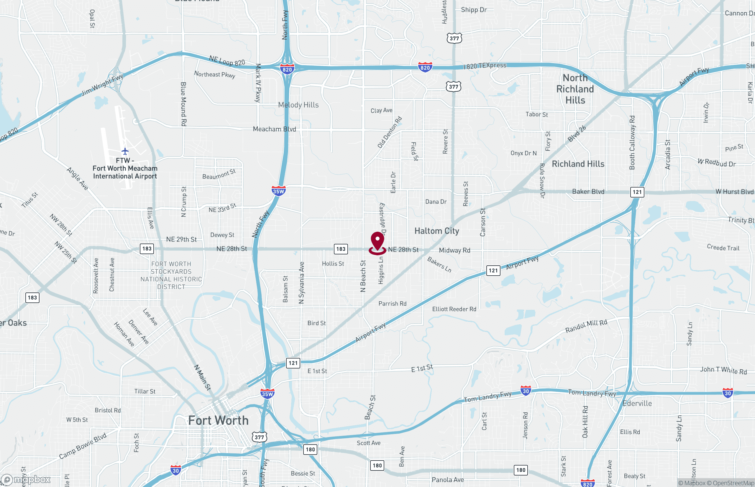 Map Industrial Property for Lease - 2914 Edith Ln, Haltom City, Texas, 76111 (2)