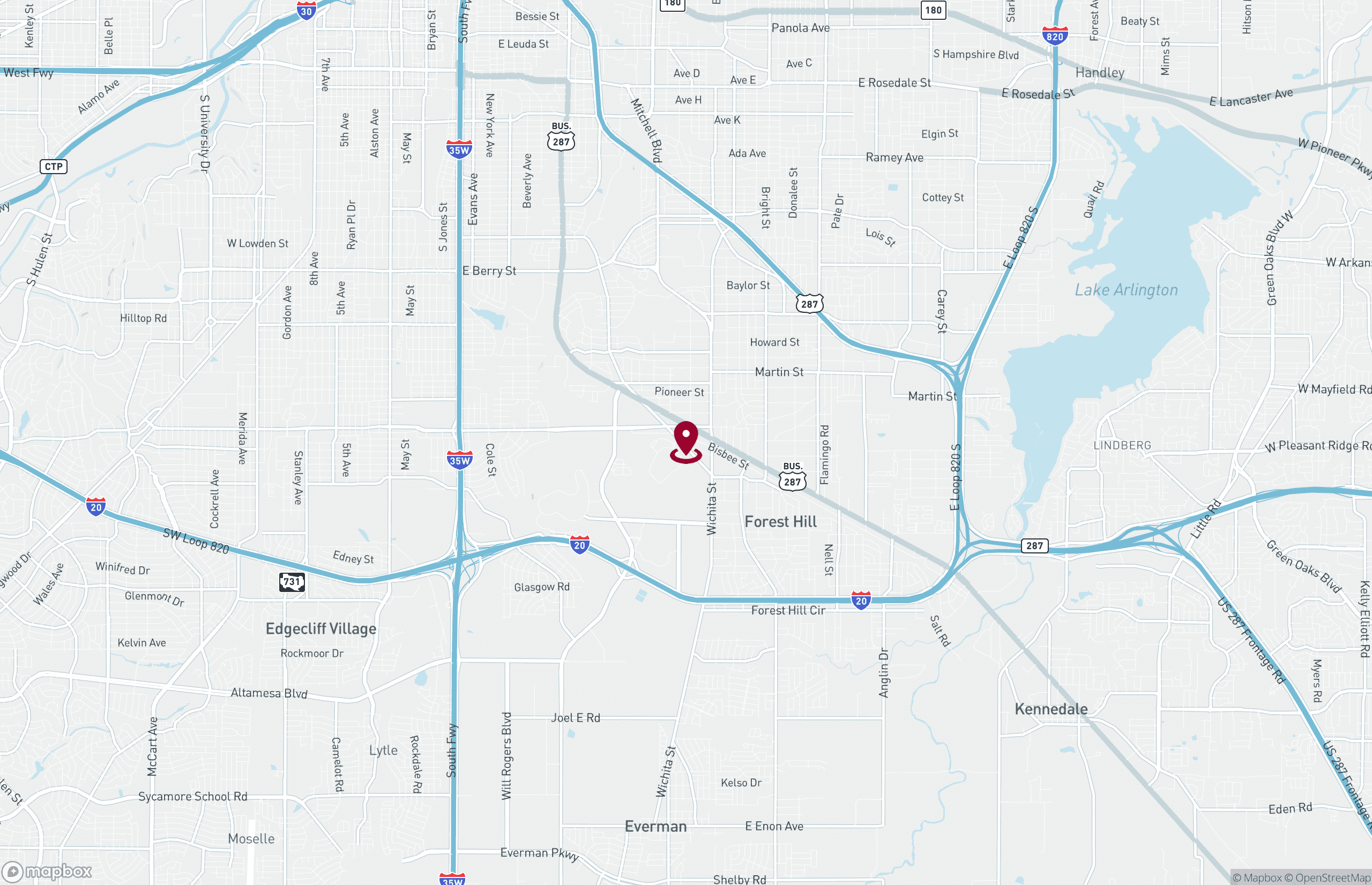 Map Industrial Property for Lease or Sale - 3115 Sabine St, Forest Hill, Texas, 76119 (2)