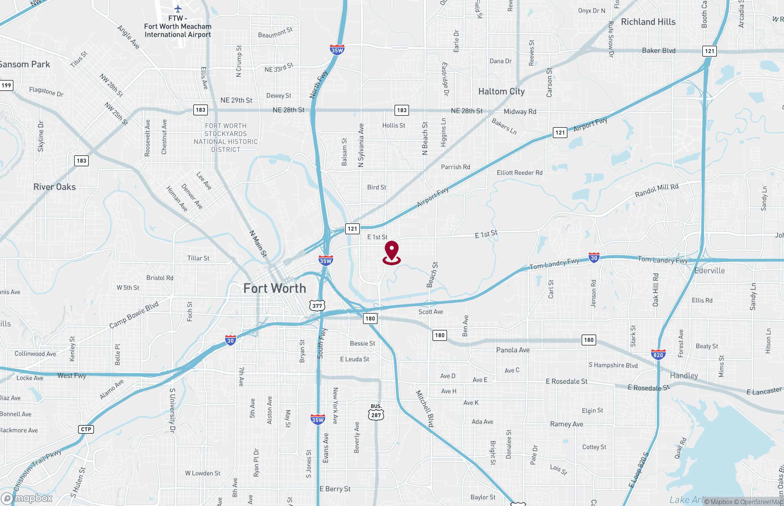 Map Industrial Property for Lease or Sale - 3309-3417 Lawnwood St, Fort Worth, Texas, 76111 (2)