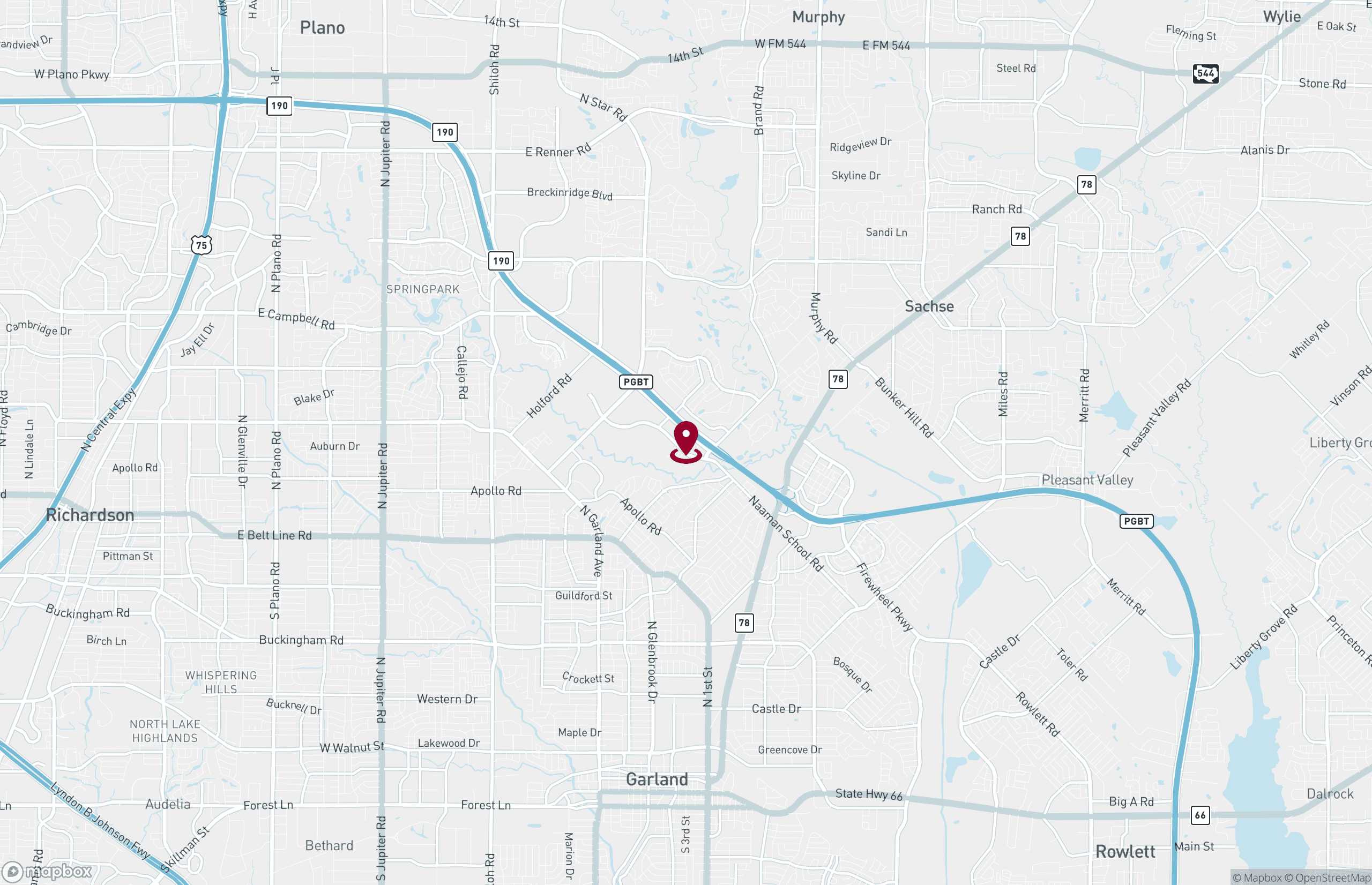Map Industrial Property for Lease or Sale - 580 Ranger Drive, Garland, Texas, 75040 (10)