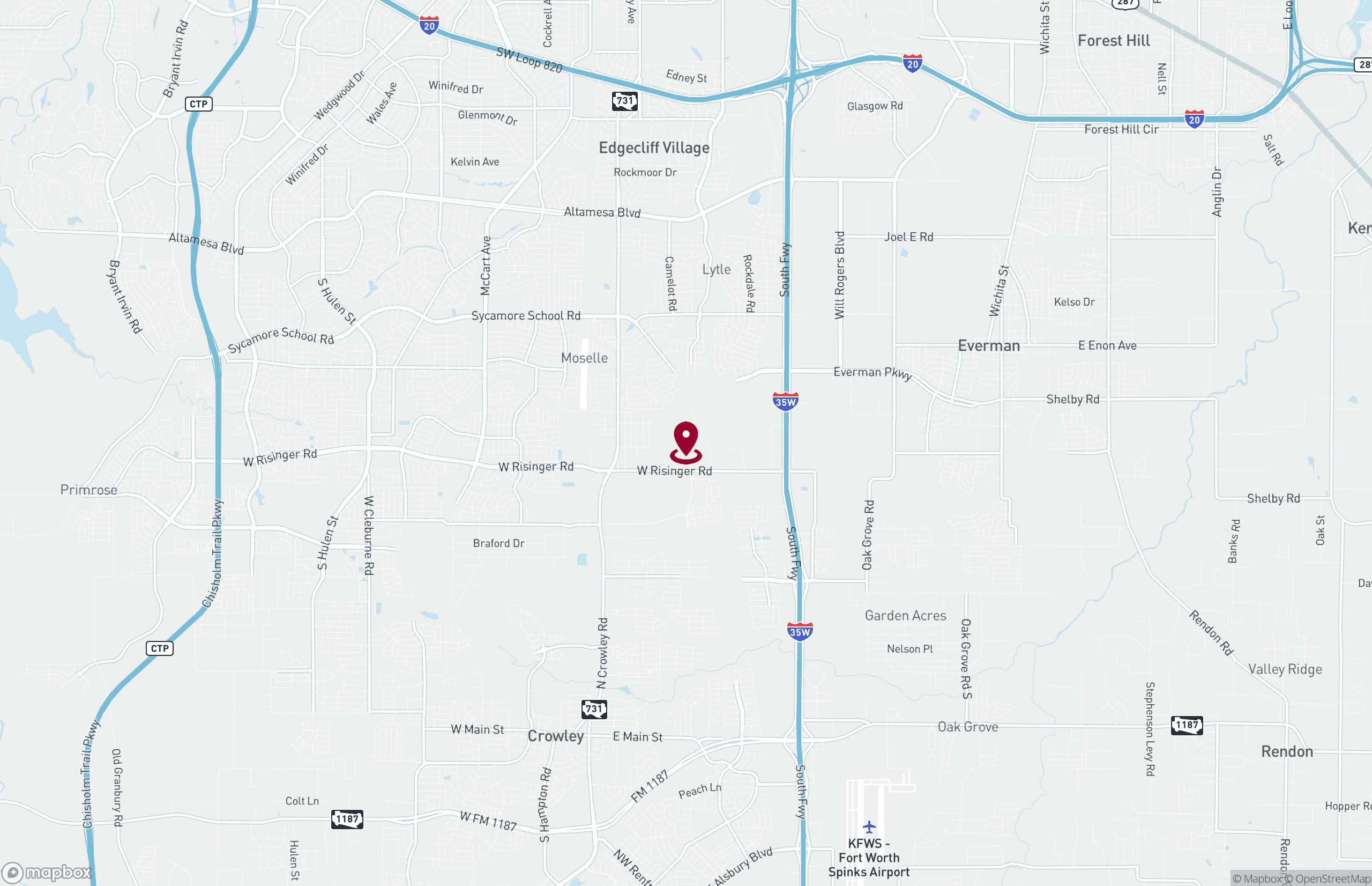 Map Industrial Property for Lease - 9400 Hemphill Street - Bldg 11, Fort Worth, Texas, 76134 (2)