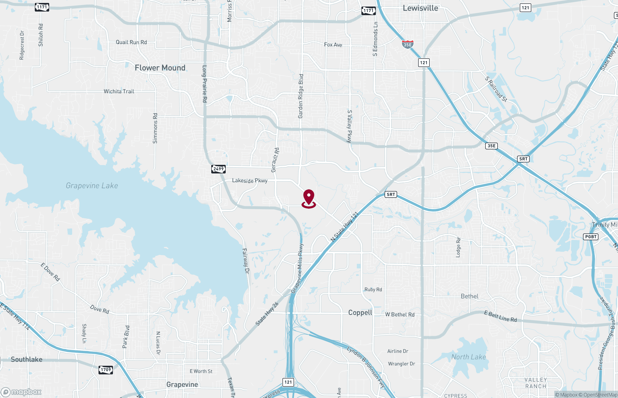 Map Industrial Property for Lease or Sale - 301 Lakeside Pkwy, Flower Mound, Texas, 76051 (2)