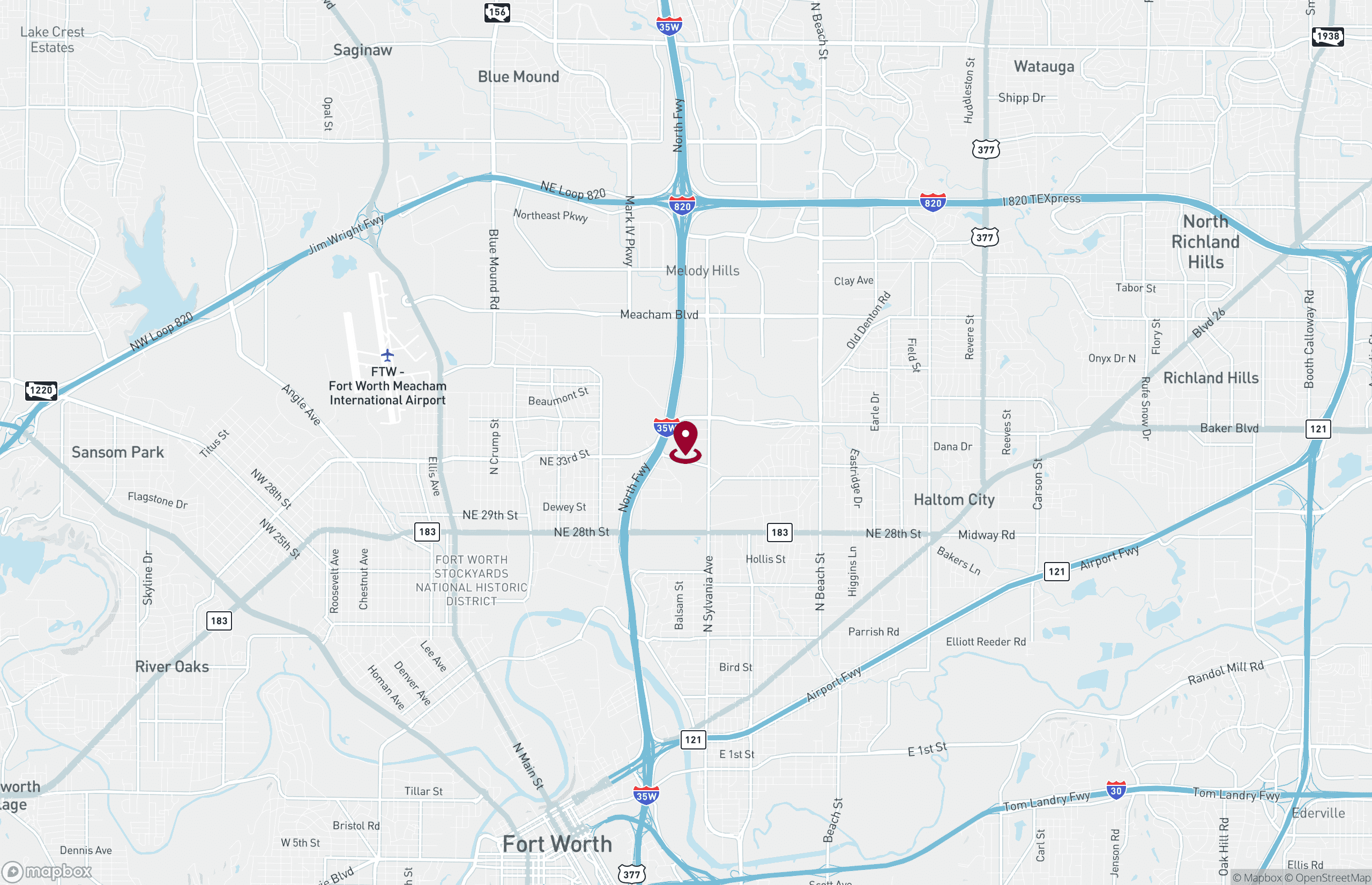 Map Industrial Property for Lease - 2430 NE 35th St, Fort Worth, Texas, 76111 (2)