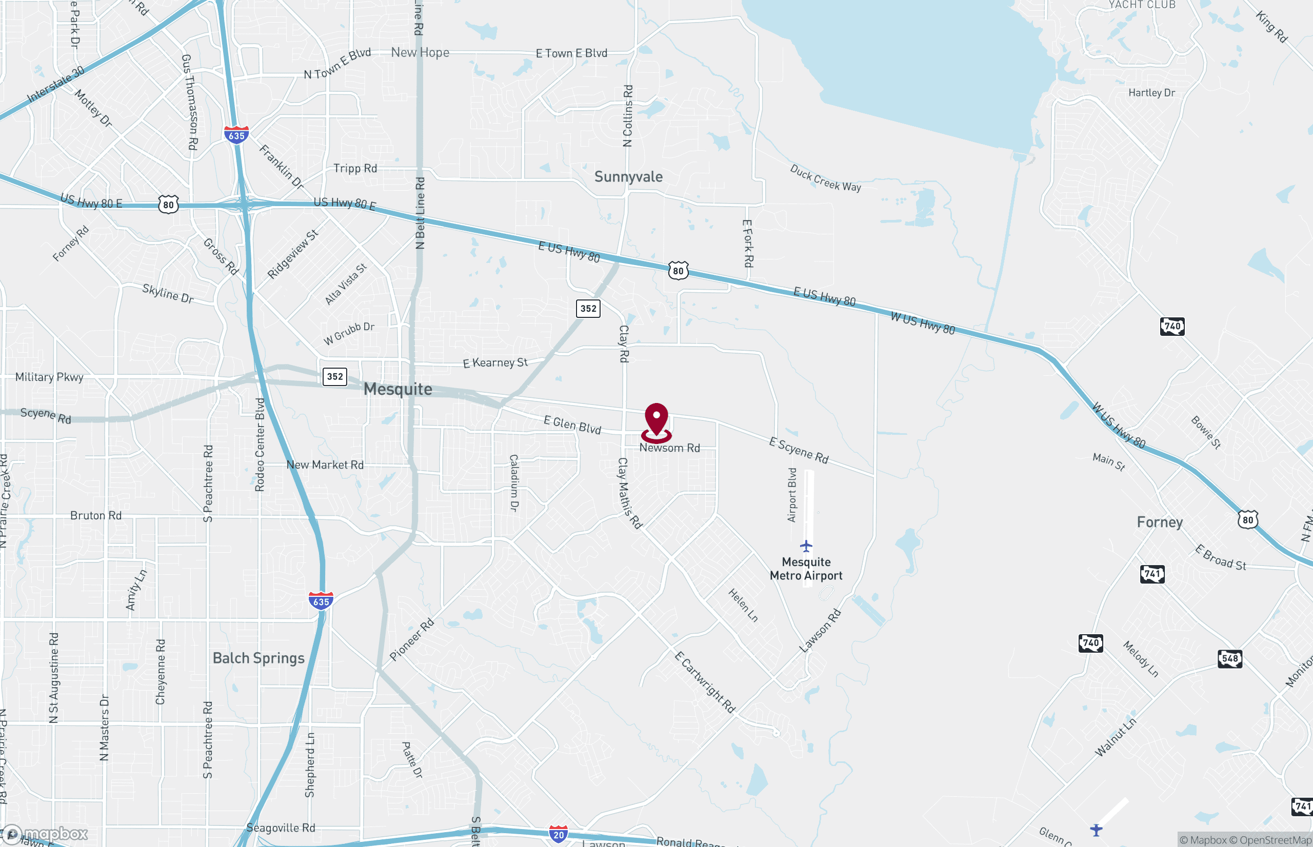 Map Industrial Property for Lease - 2700 E Scyene Rd - Building B, Mesquite, Texas, 75181 (2)