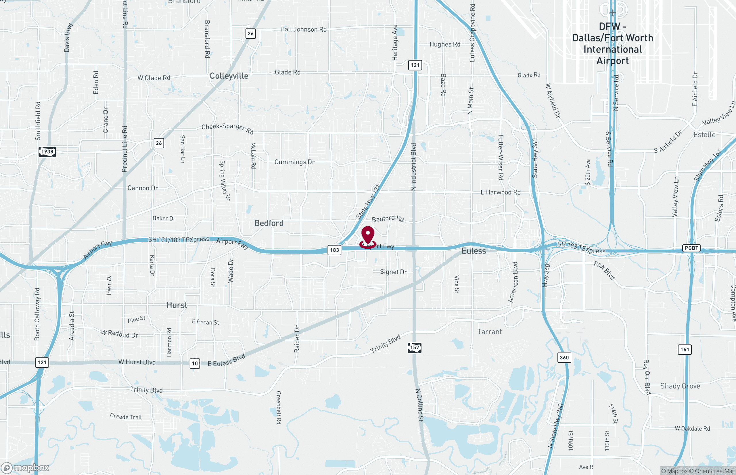 Map Industrial Property for Lease or Sale - 2007 Plaza Dr, Bedford, Texas, 76021 (2)
