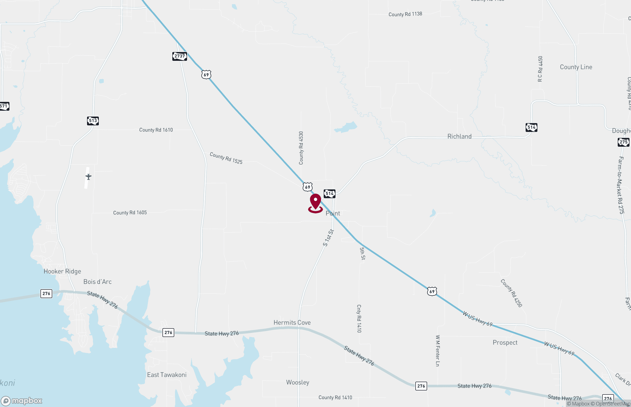 Mapa Industrial Property for Lease or Sale - 581 Industrial Blvd, Point, Texas, 75472 (3)