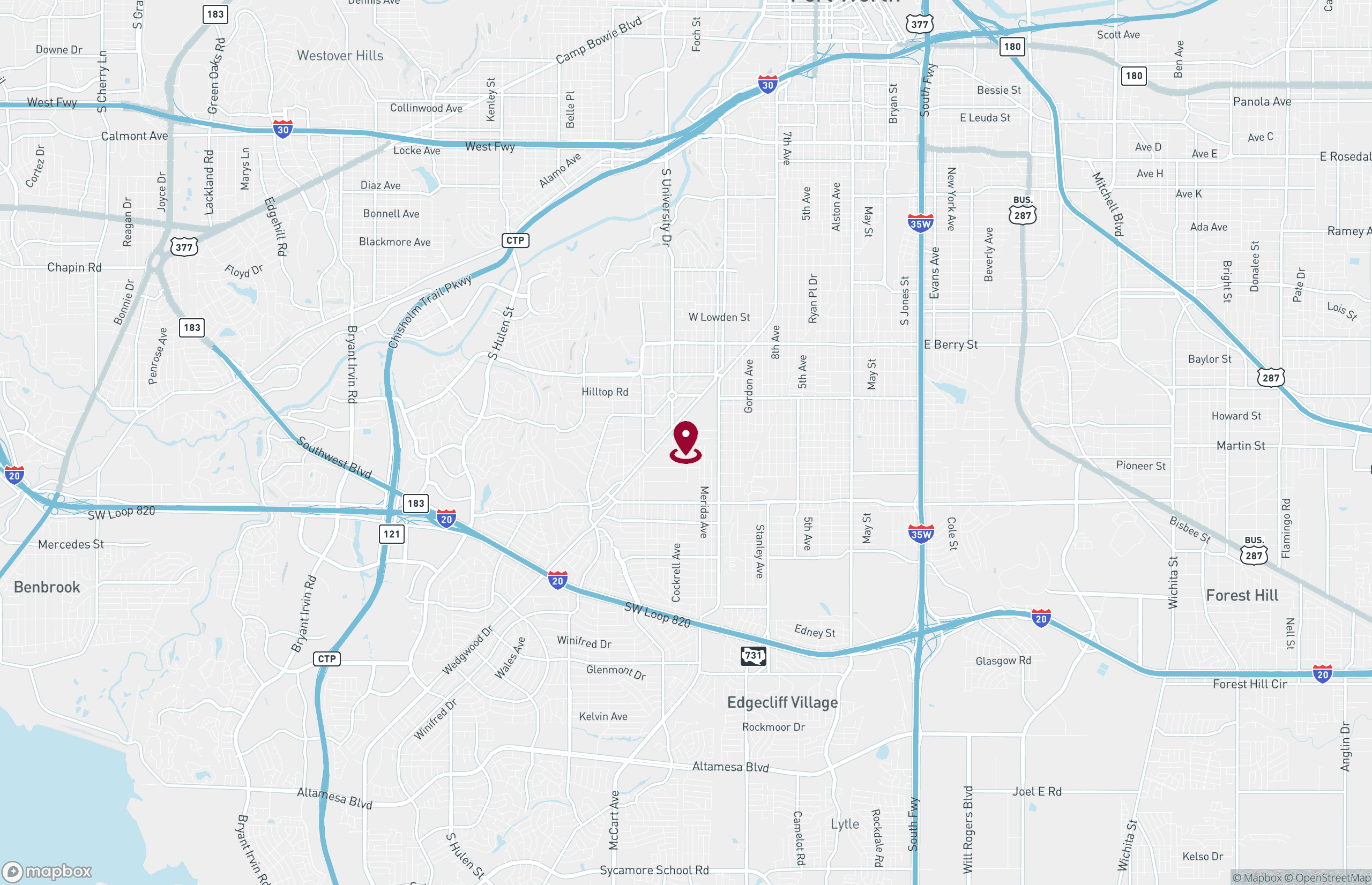 Map Industrial Property for Lease - 3801 Cockrell Ave, Fort Worth, Texas, 76110 (2)