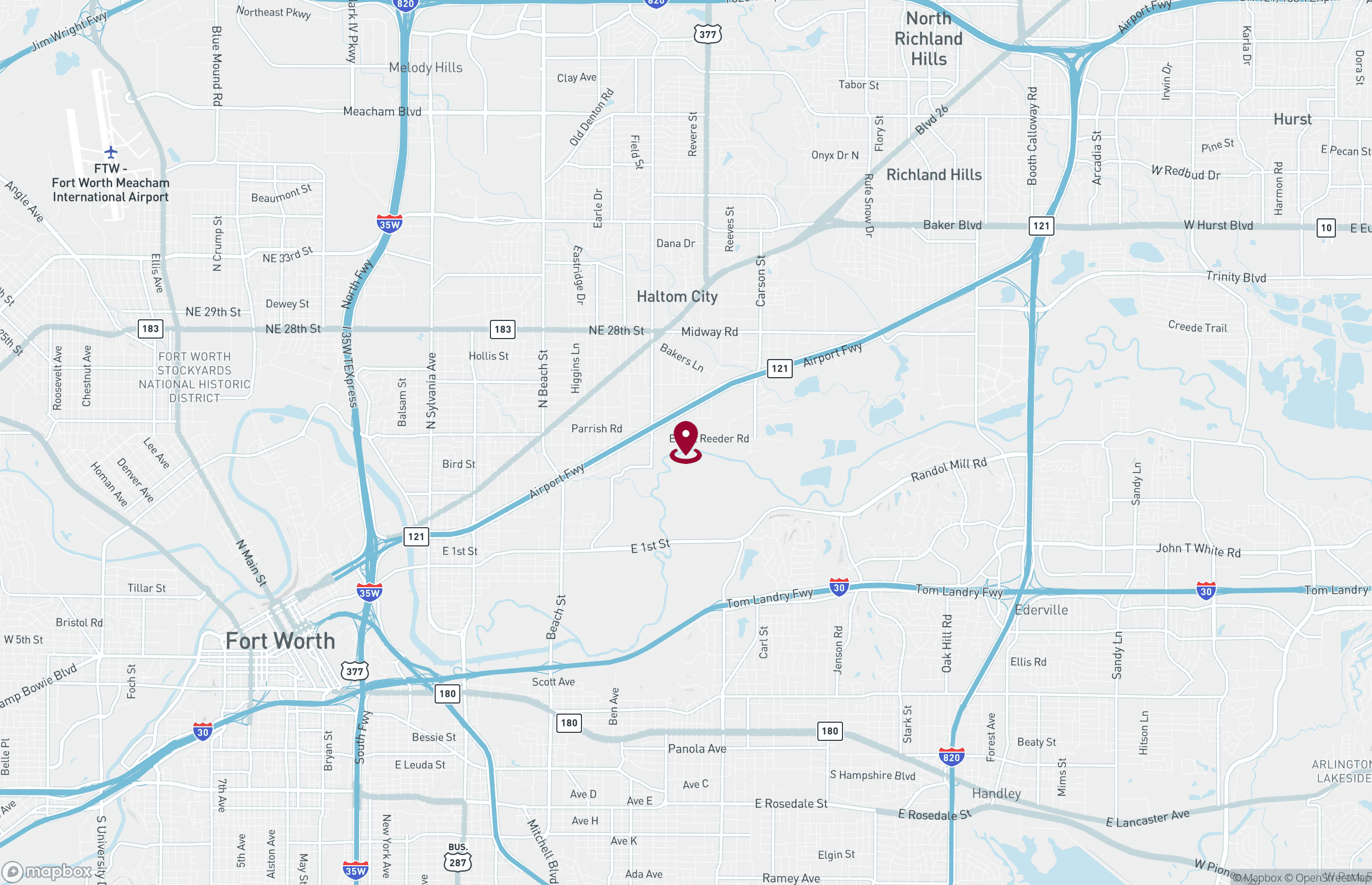 Map Land for Lease - 1100 Haltom Rd, Haltom City, Texas, 76117 (2)