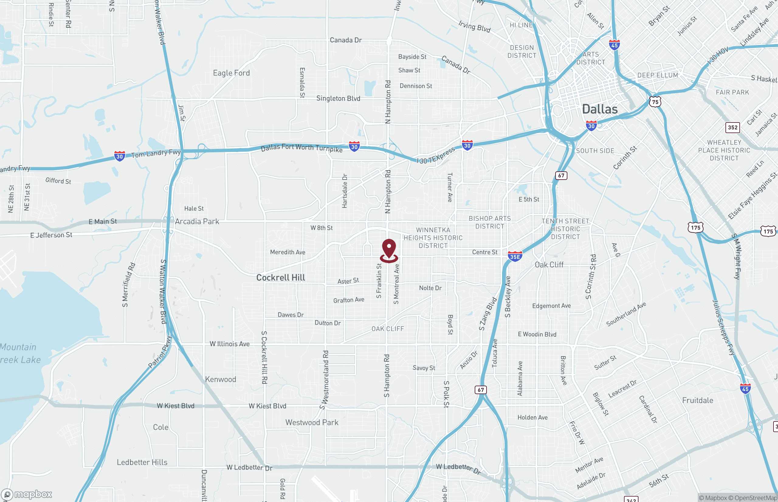 Map Retail Property for Sale - 312-428 S Hampton Rd, Dallas, Texas, 75208 (2)