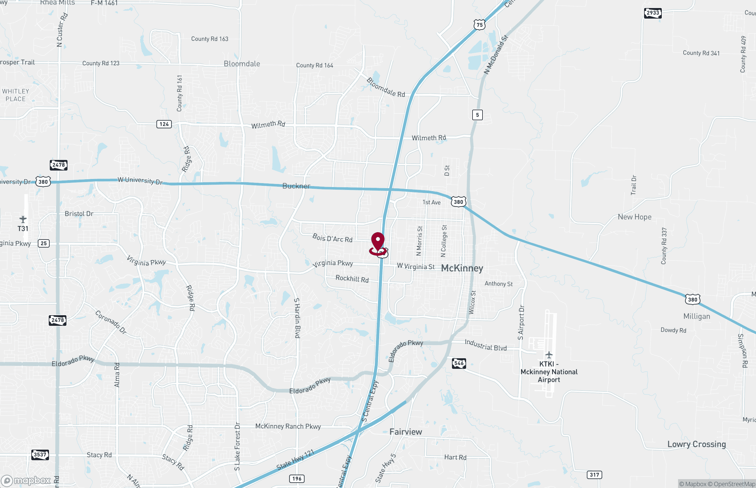 Map Industrial Property for Lease or Sale - 751 N Central Expy, Mckinney, Texas, 75069 (2)